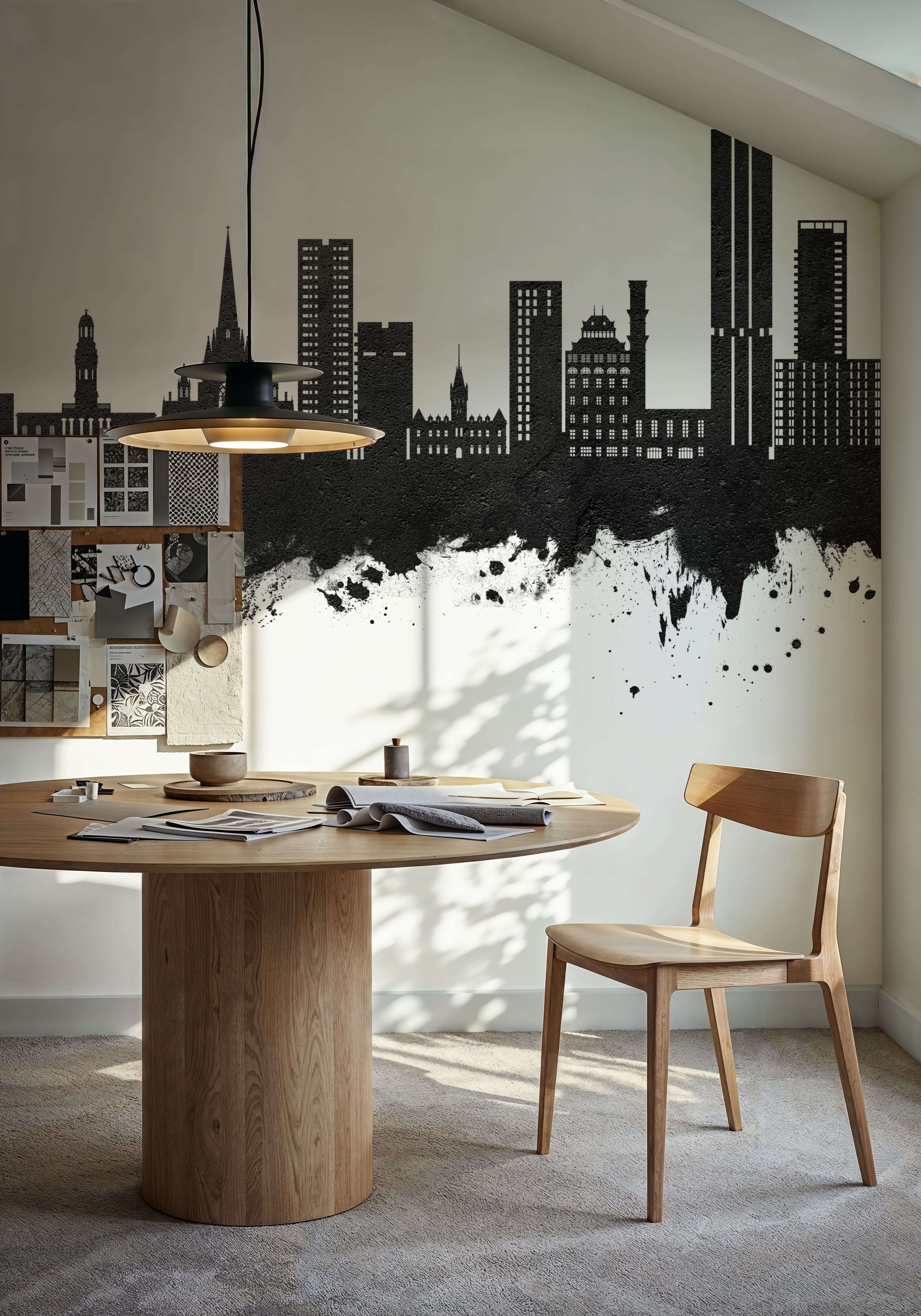 Salford England Skyline Black & White