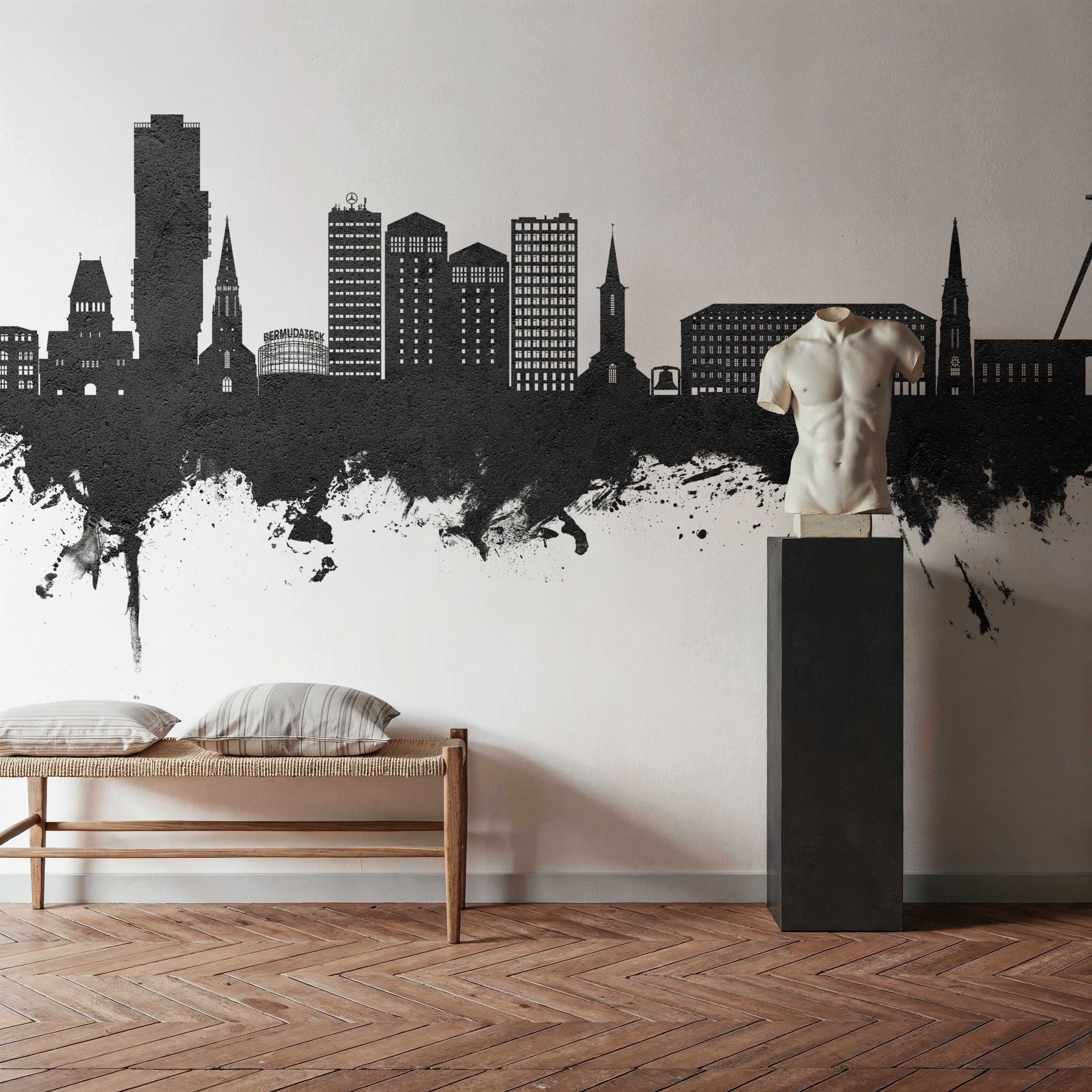 Bochum Germany Skyline Black & White