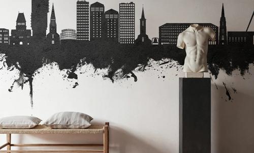 Bochum Germany Skyline Black & White