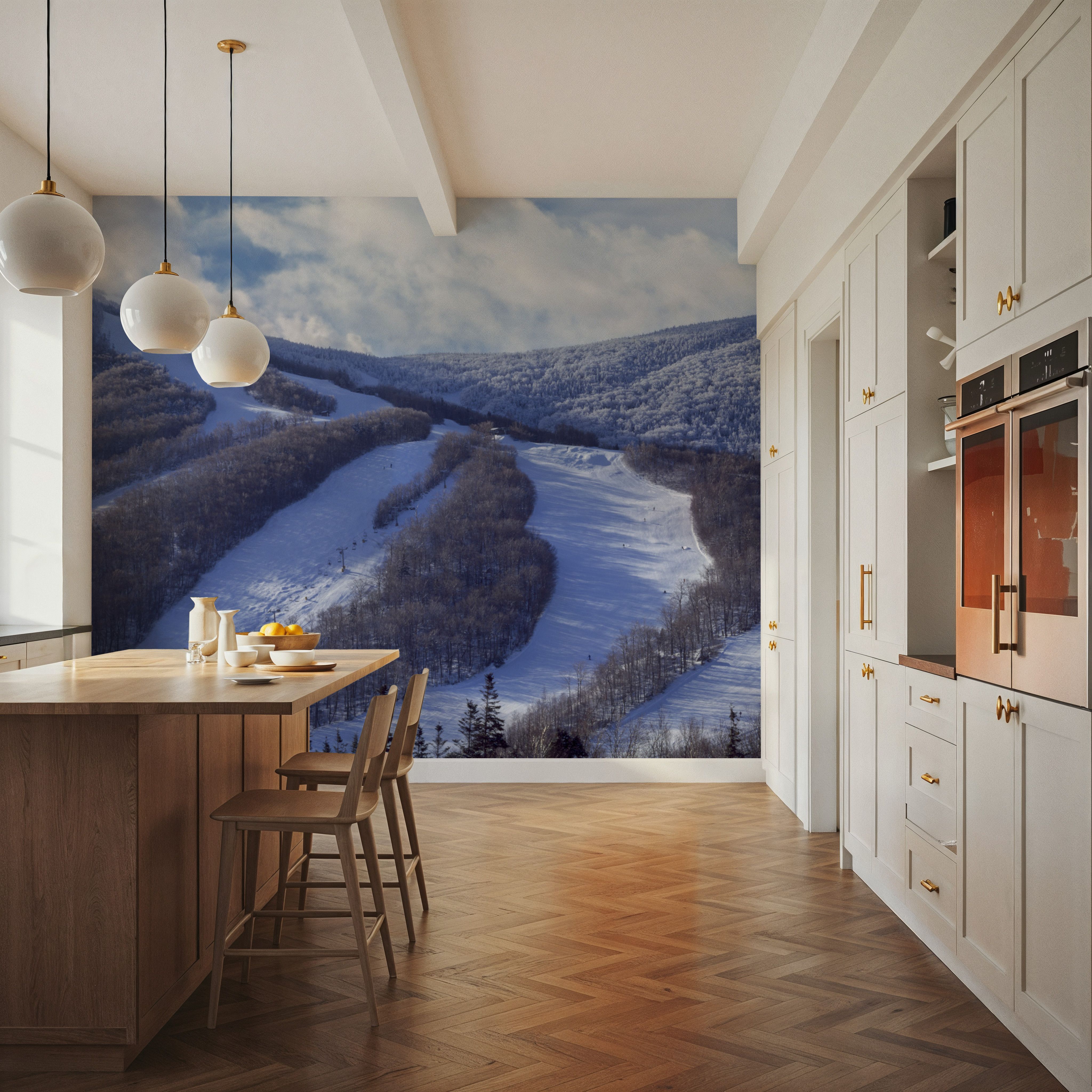 Alpine Descent, Wallpaper