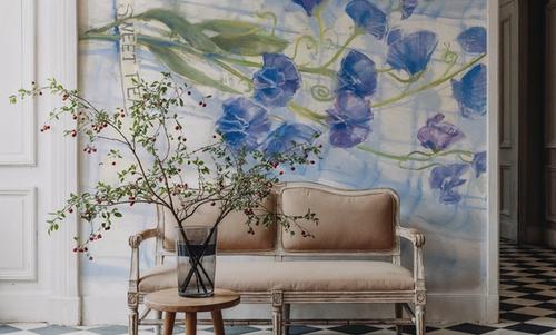 Sweet Pea on Linen