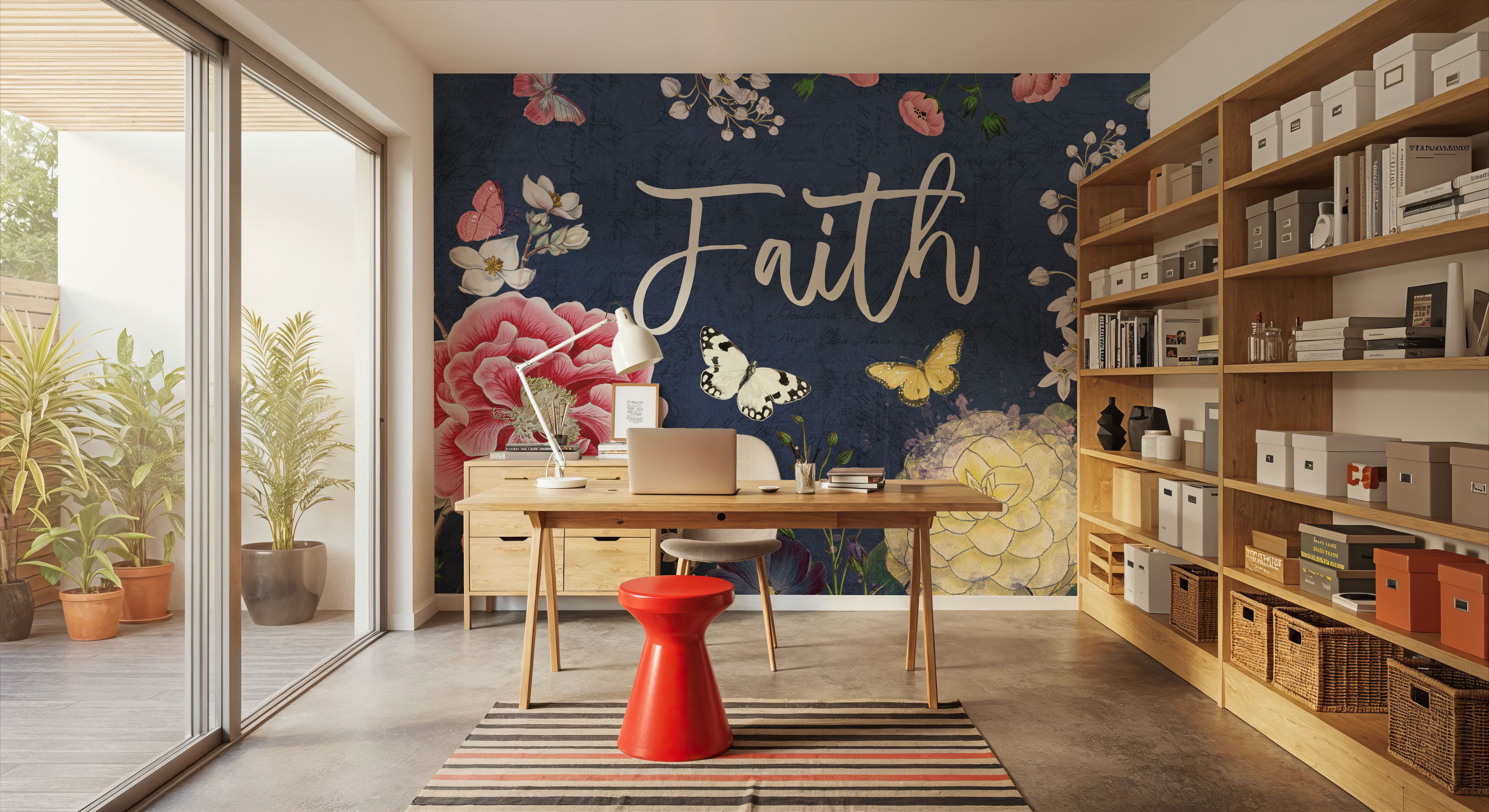 Indigo Garden IV, Wallpaper