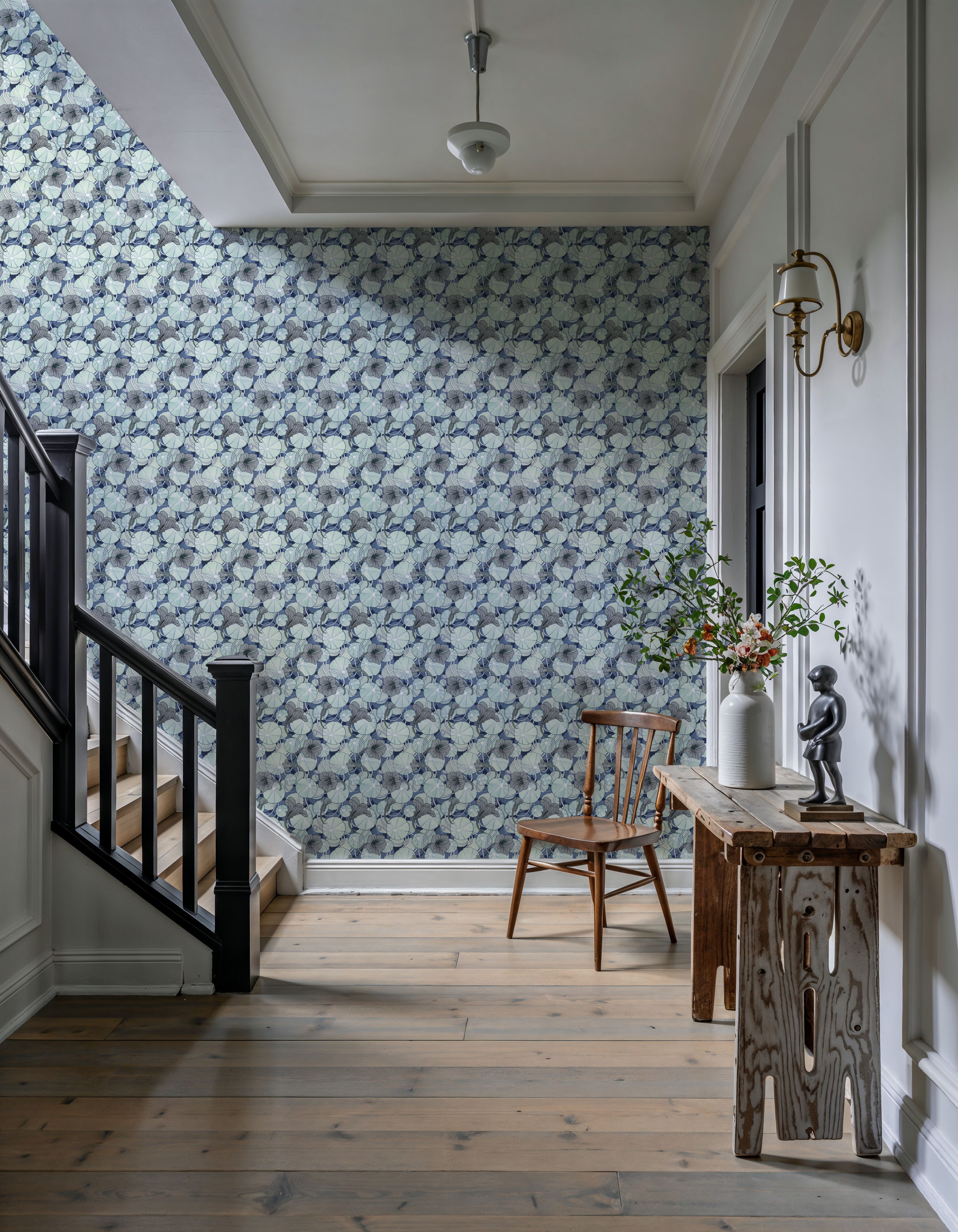 Nasturtium Verdure, Dove Blue