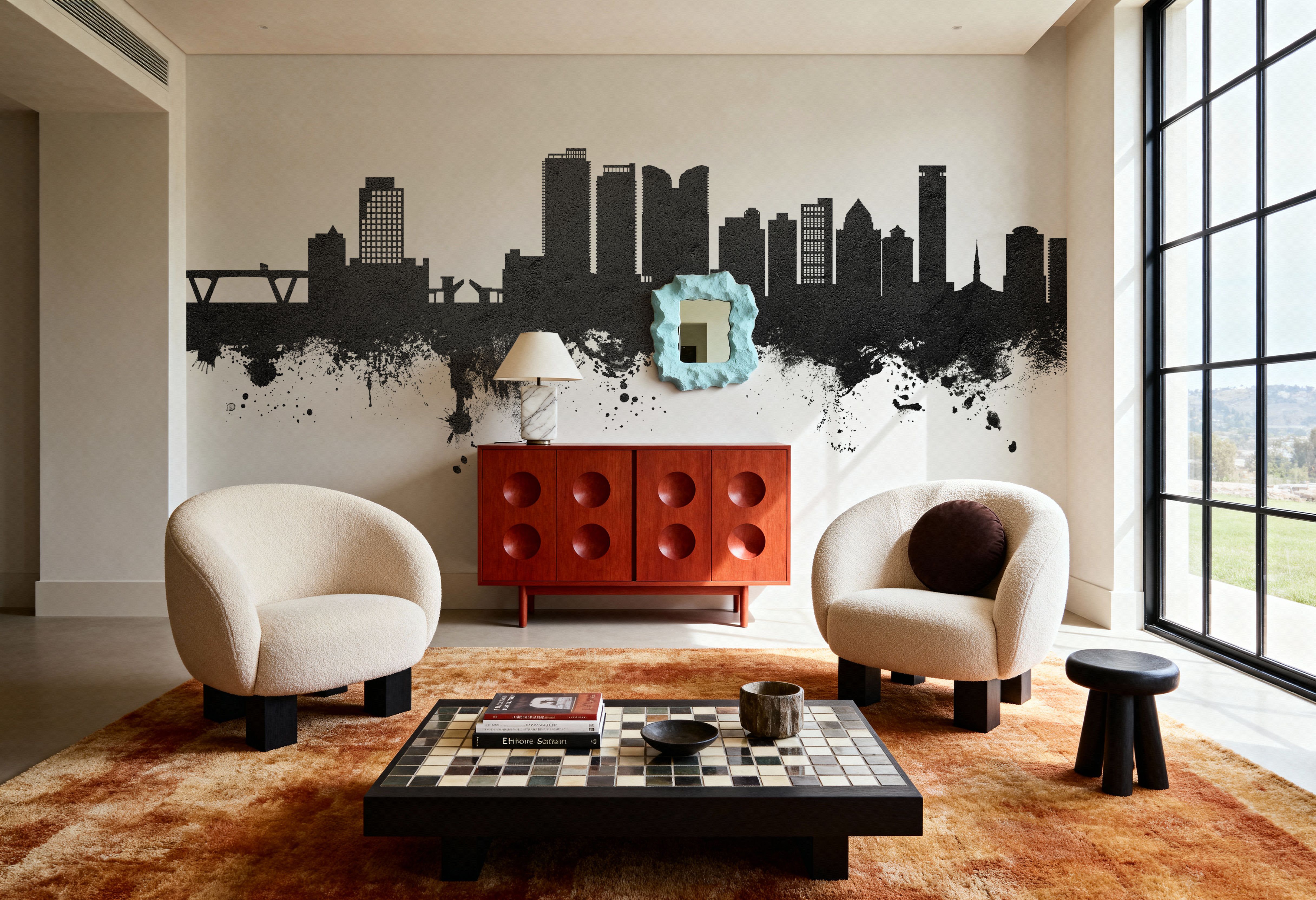 Fort Lauderdale Florida Skyline Black & White