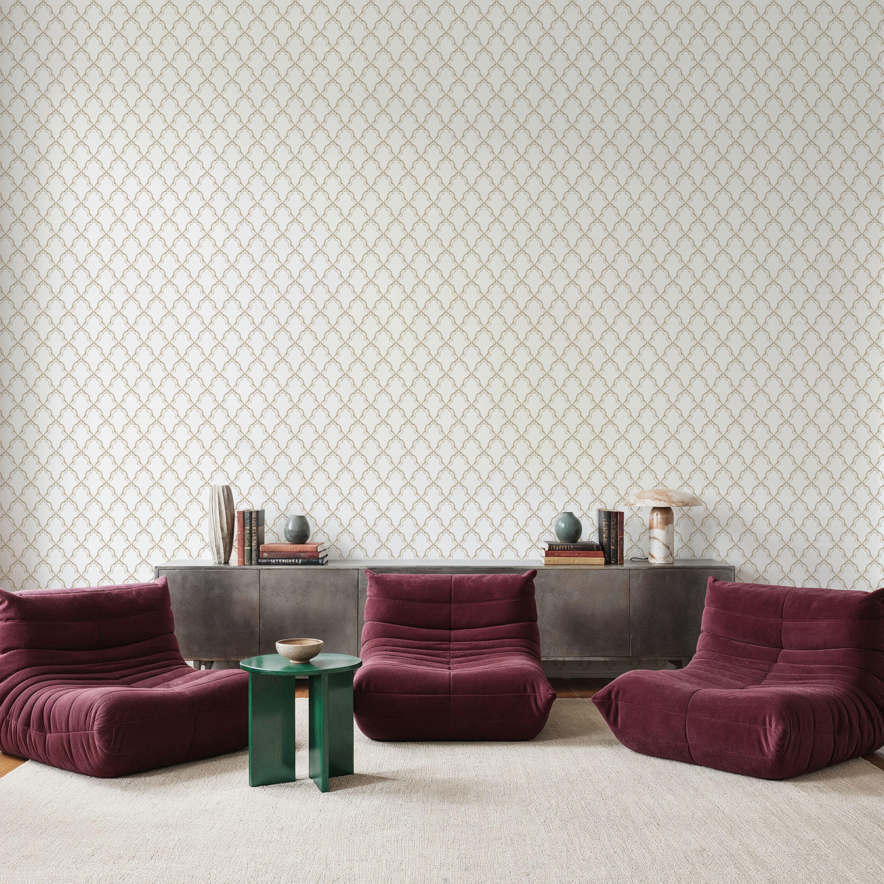 Medallion Trellis, Beige