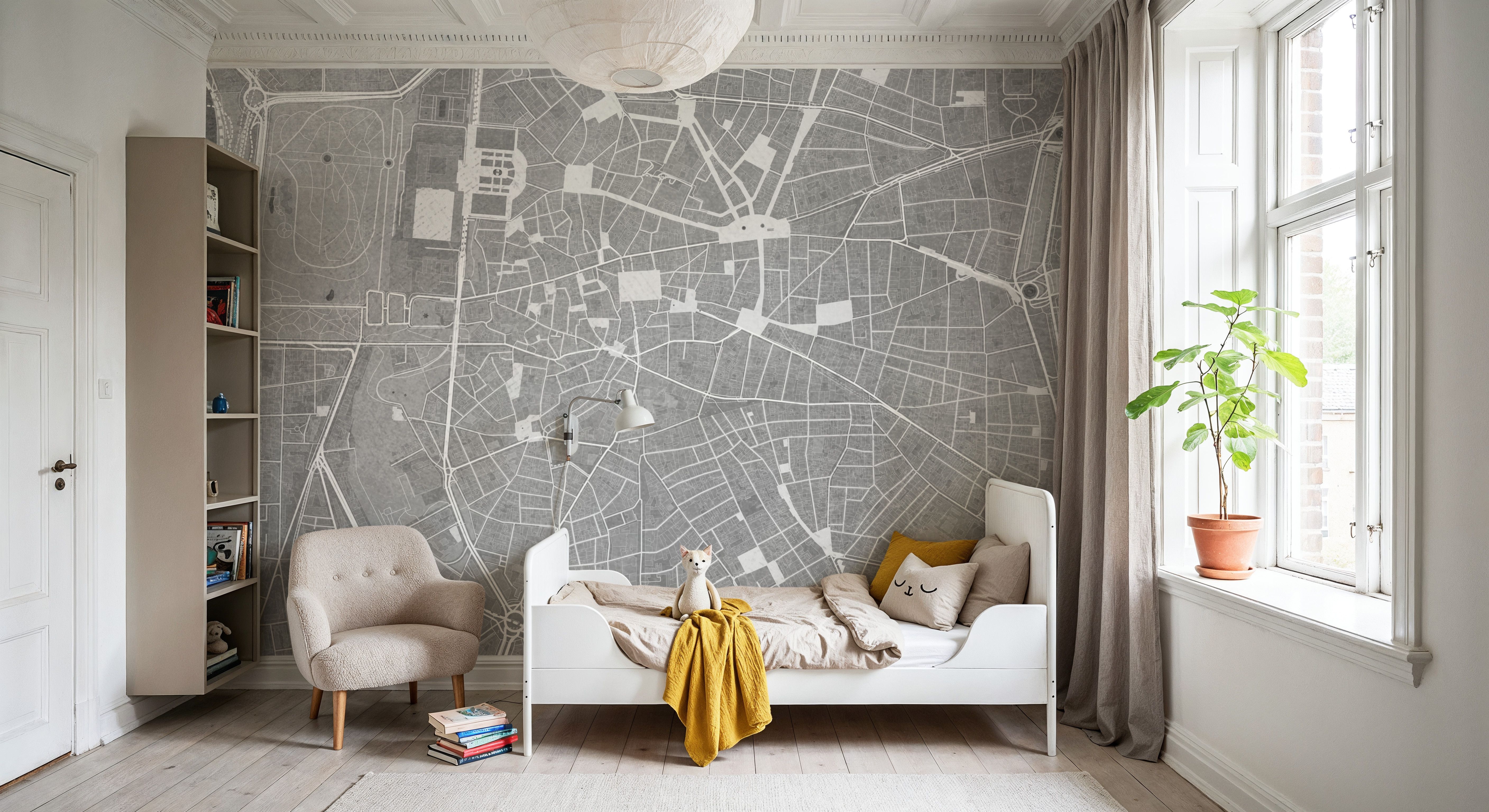 Madrid City Grey, Behang