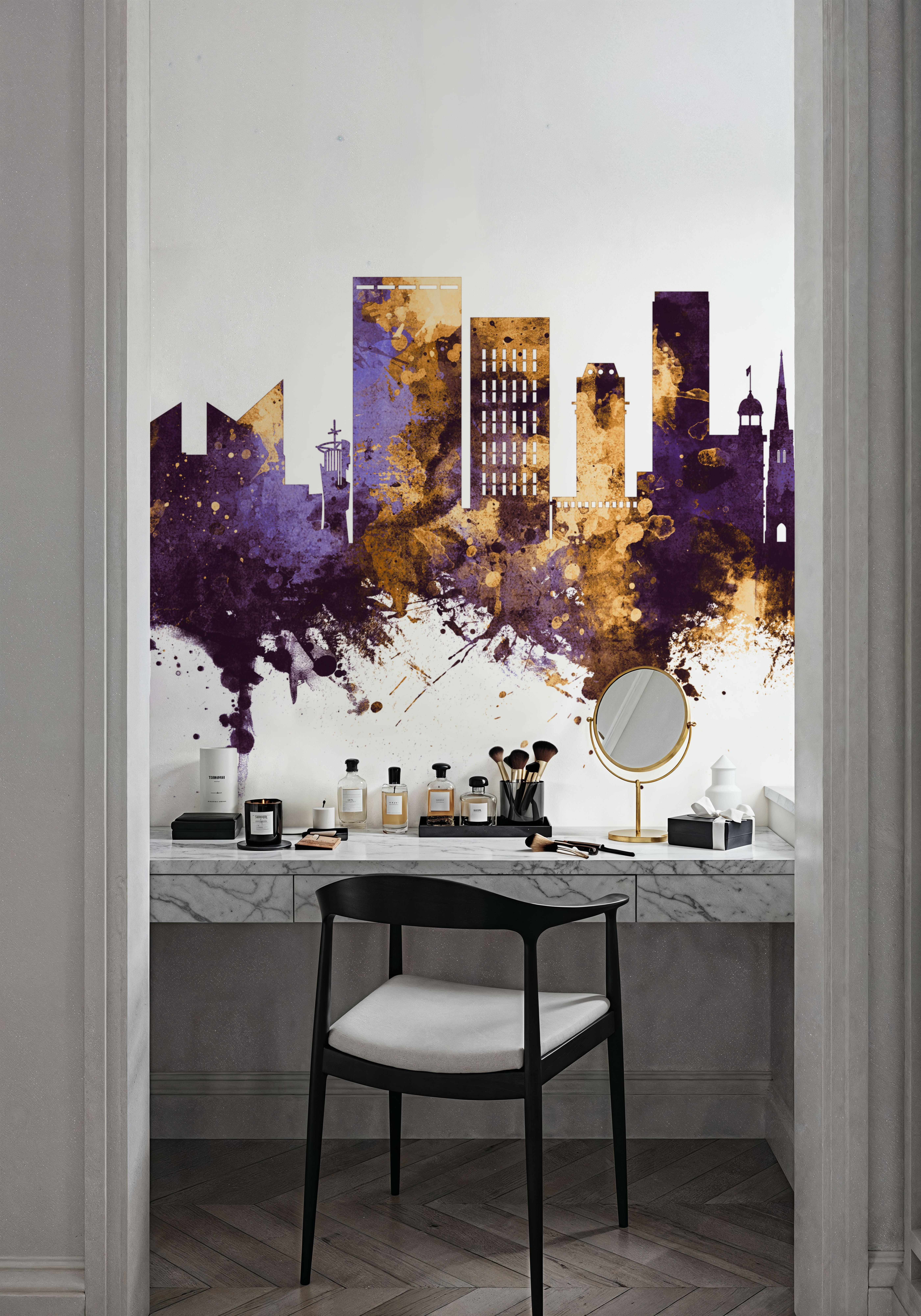 Chattanooga Tennessee Skyline Purple & Gold