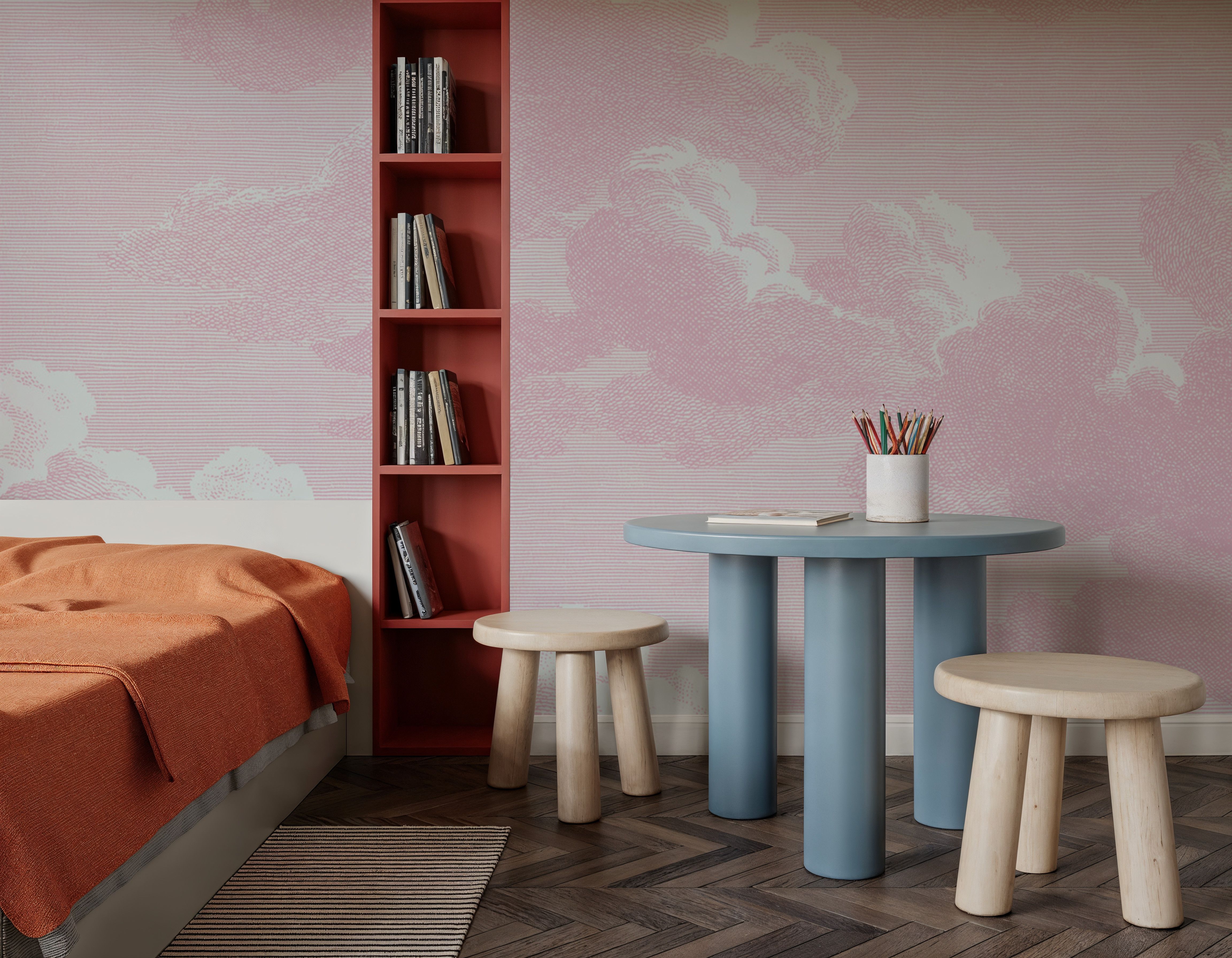 Intaglio Clouds, Blush Pink