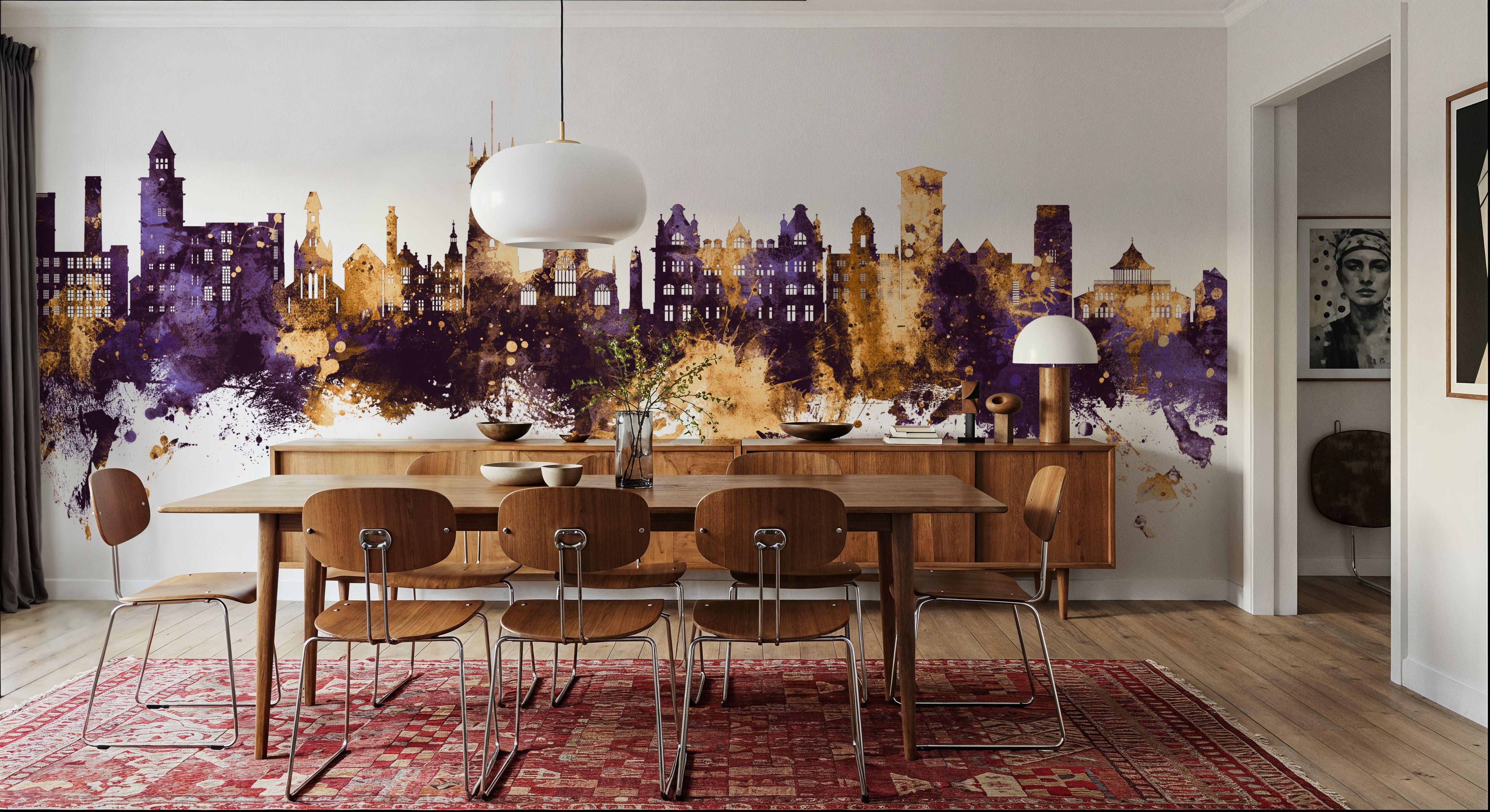 Wigan England Skyline Purple & Gold 