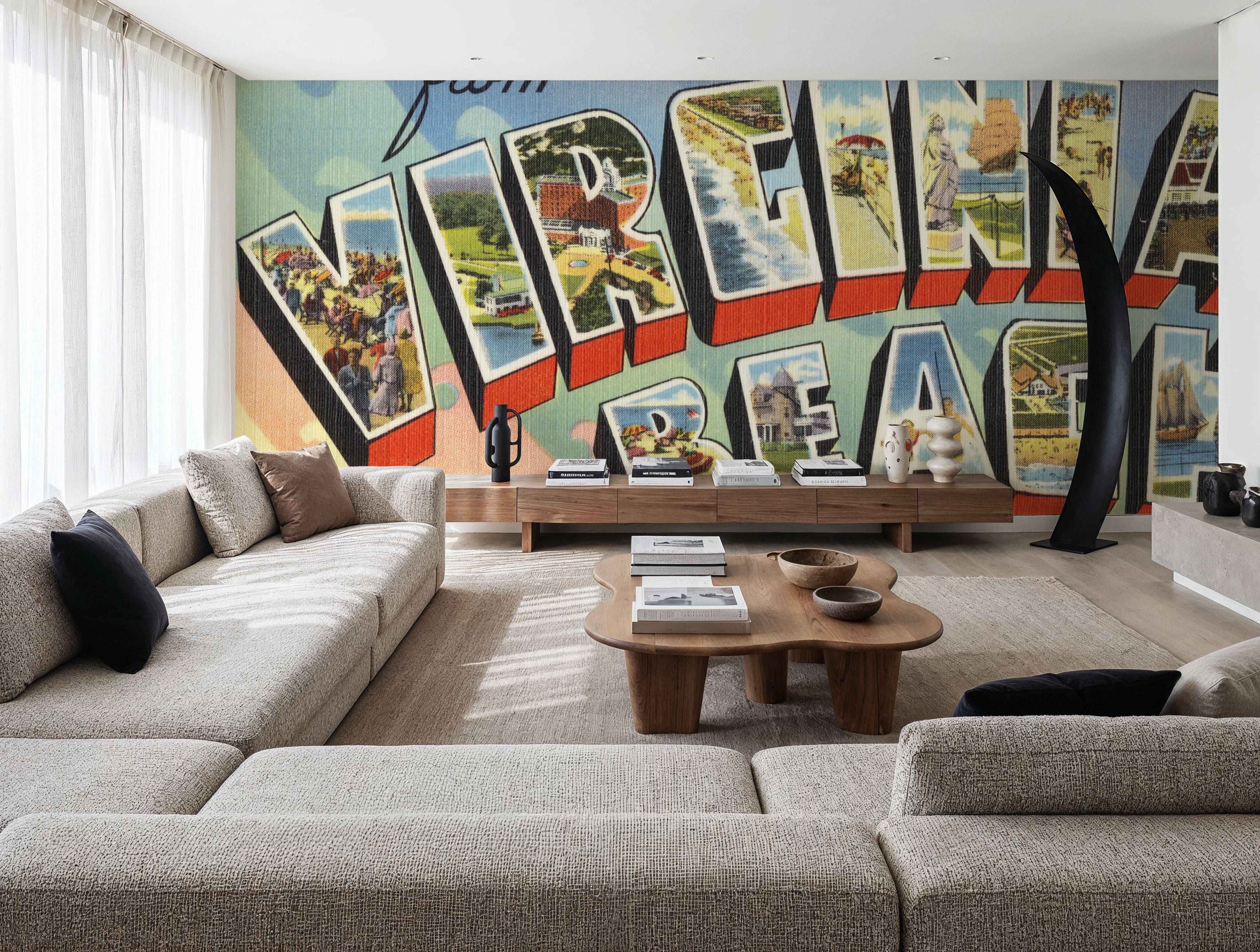 Greetings from Virginia Beach - Screenprint Postcard