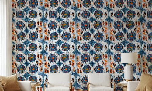 Blue Circle Ikat