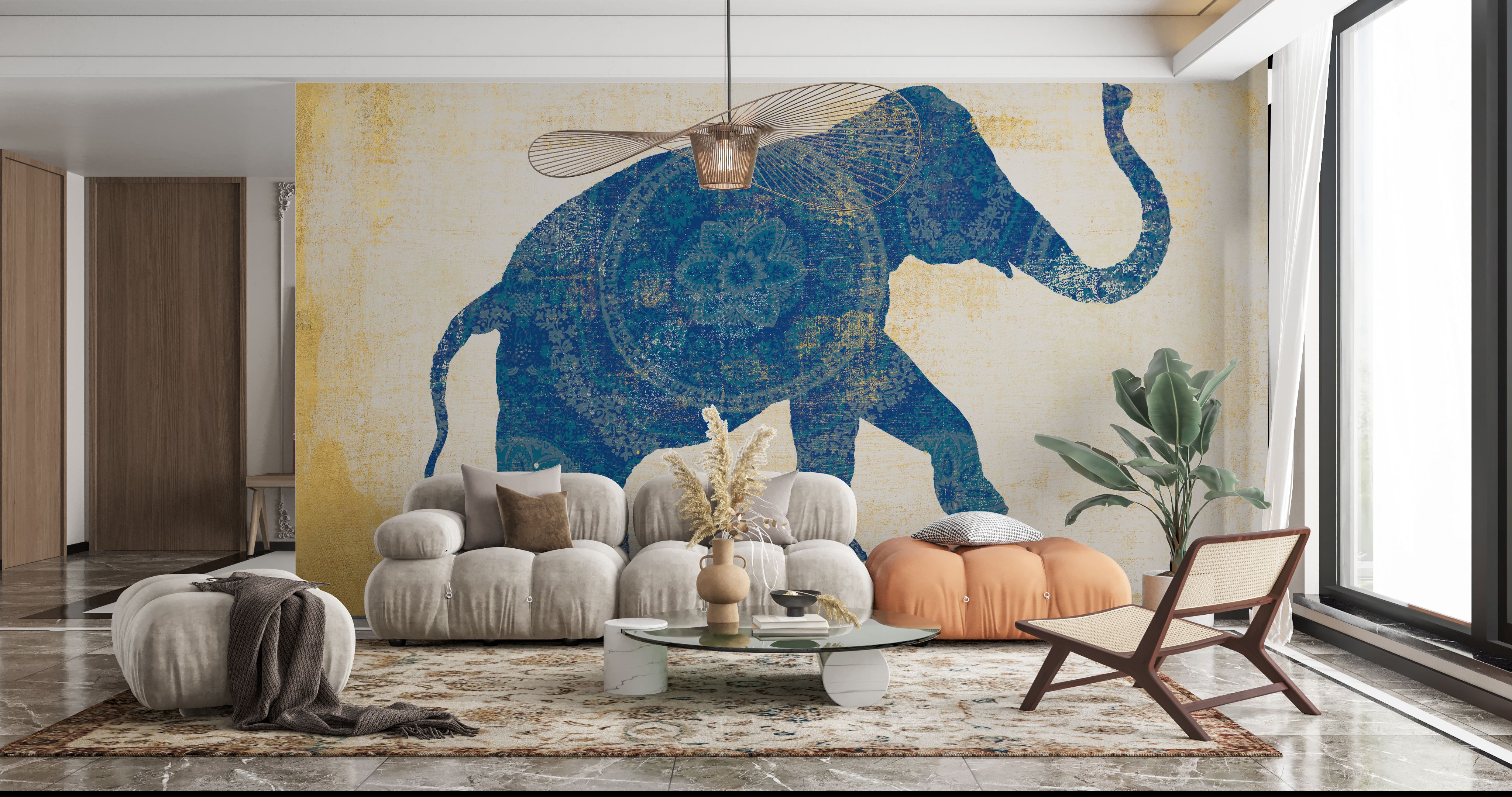 UK INTERIOR DESIGN 3D Wall Sticker Elephant Wallpaper for Home Decor Office  Living Room Bedroom Hall Kids Room Play Room HD Quality 10x10 ft. :  Amazon.in: Home Improvement