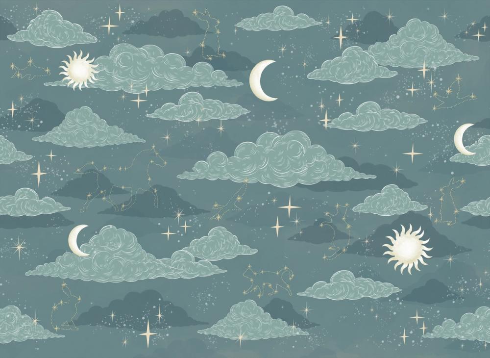 Moonlit Constellations, Steel Teal