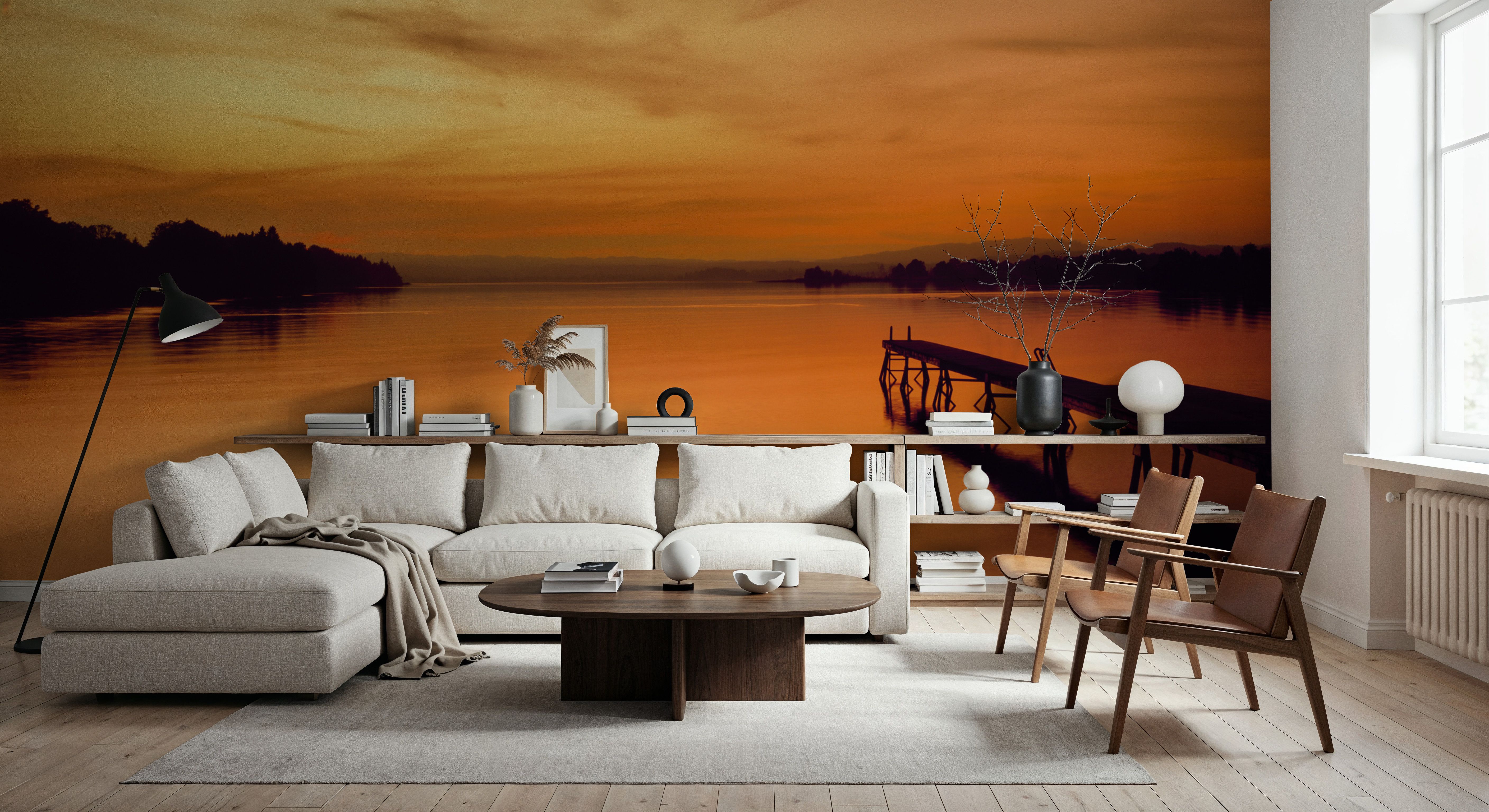 Golden Harbor Sunset, Wallpaper