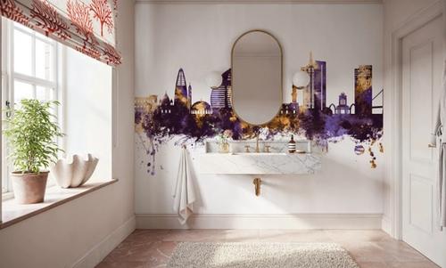 Khartoum Sudan Skyline Purple & Gold