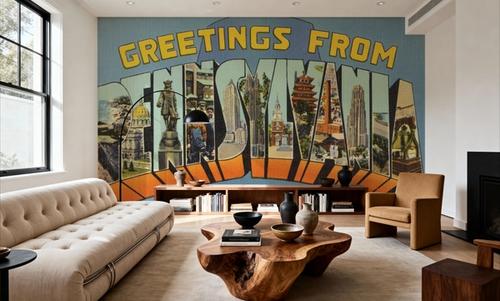 Greetings from Pennsylvania - Screenprint Postcard