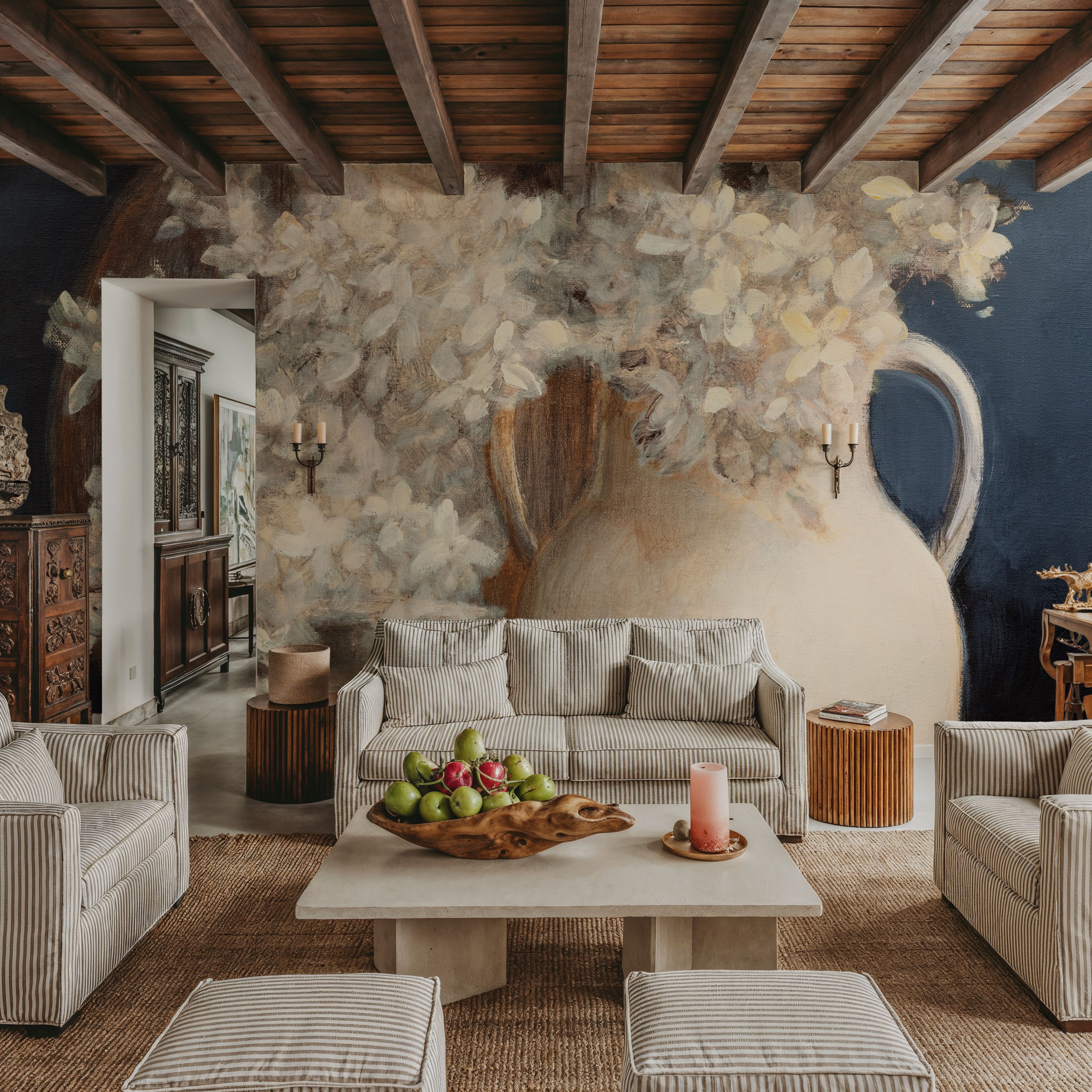 Golden Hydrangeas I White