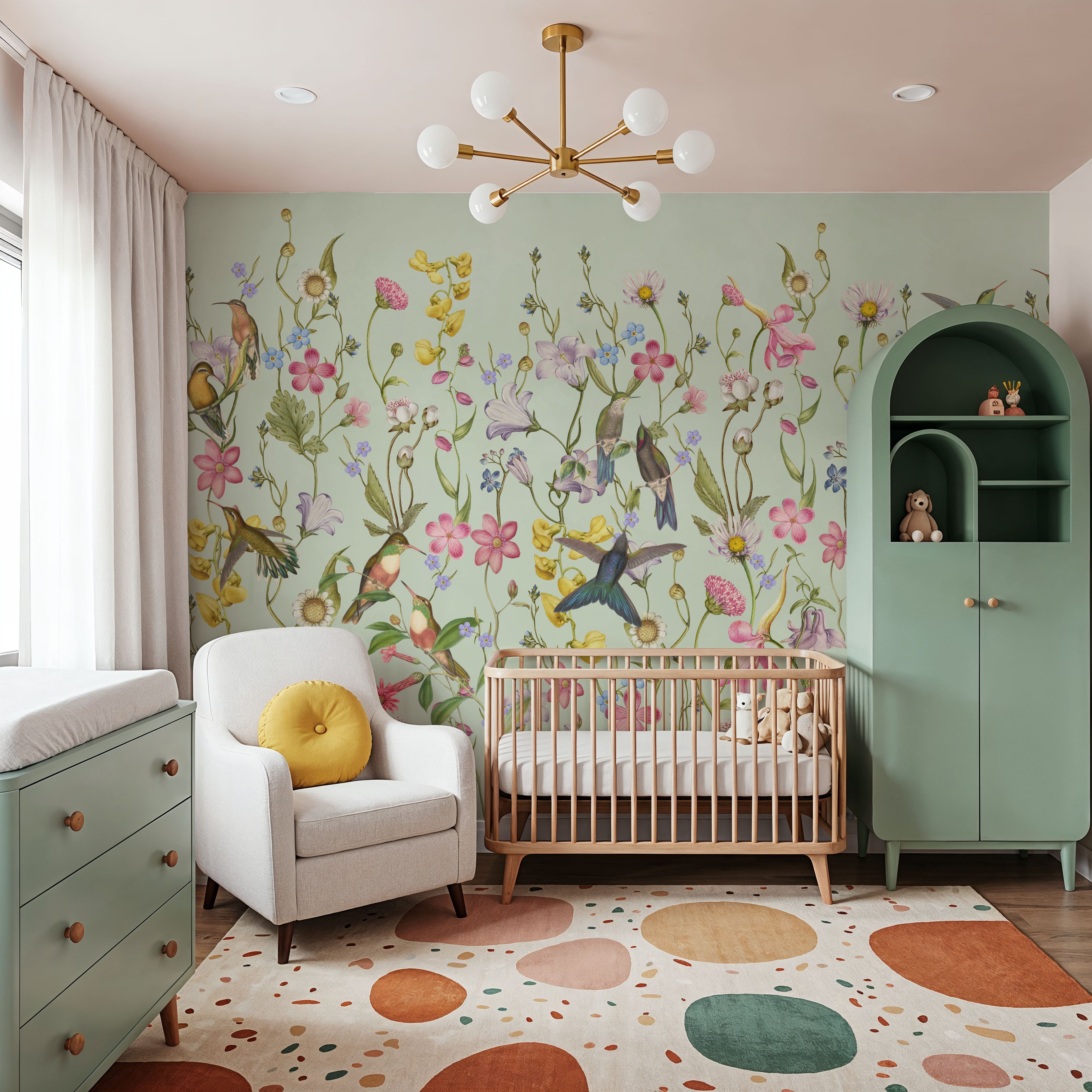 Bird Garden Spring Green