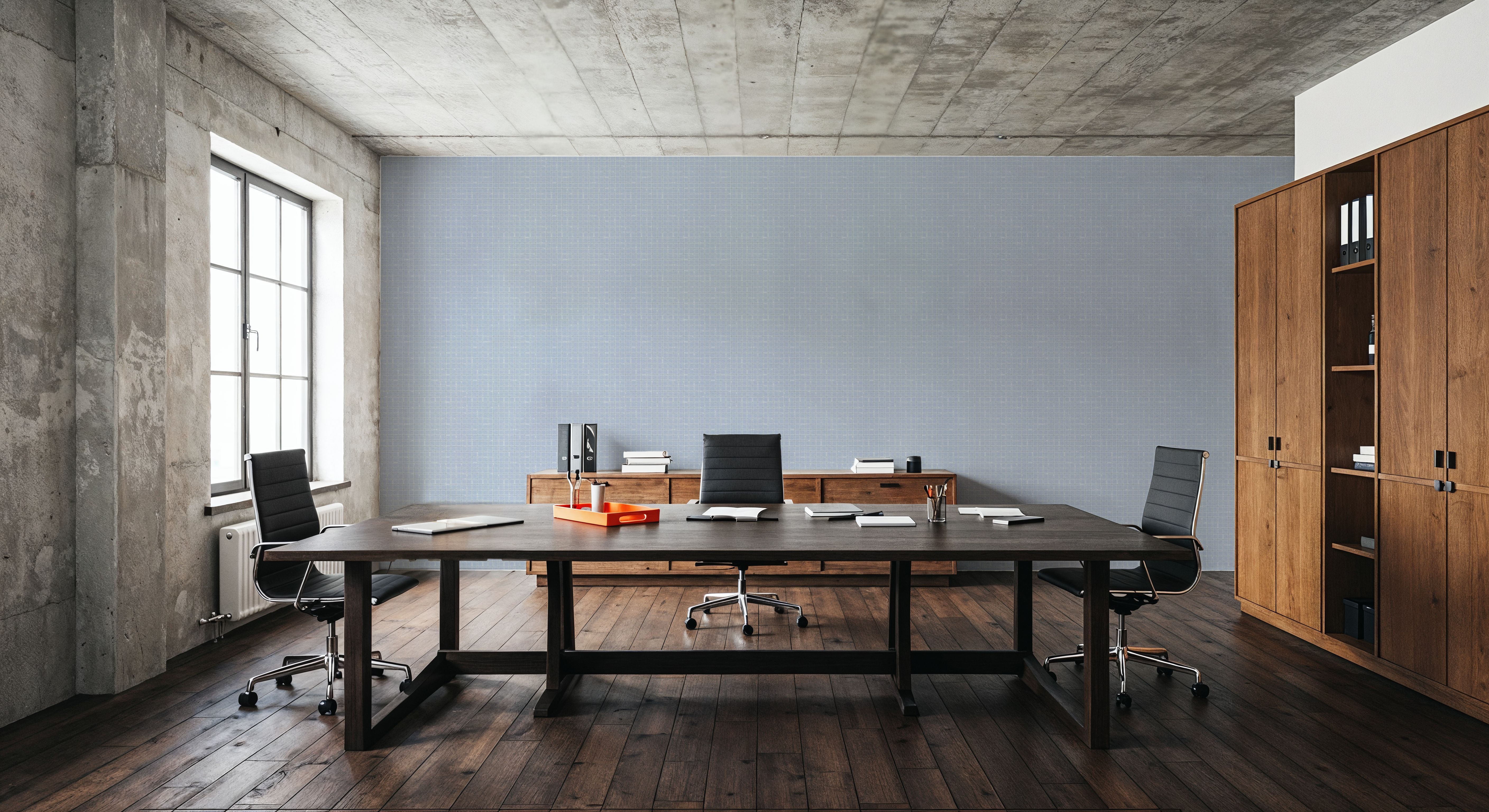 Weathered Checks, Soft Blue