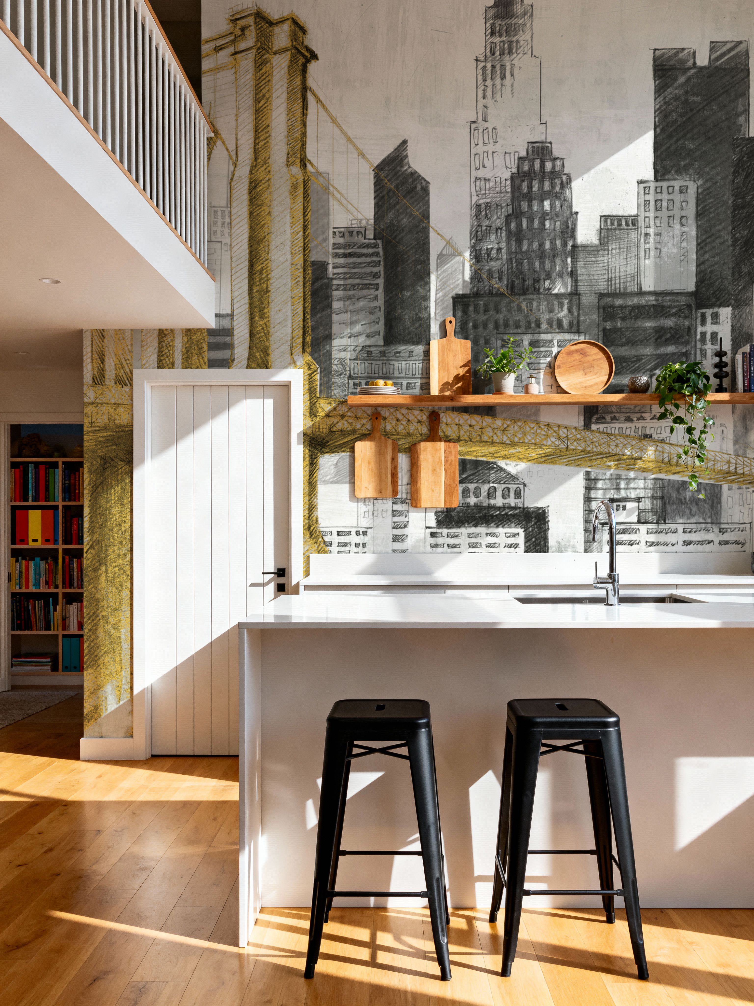 New York Skyline I Yellow Bridge no Words