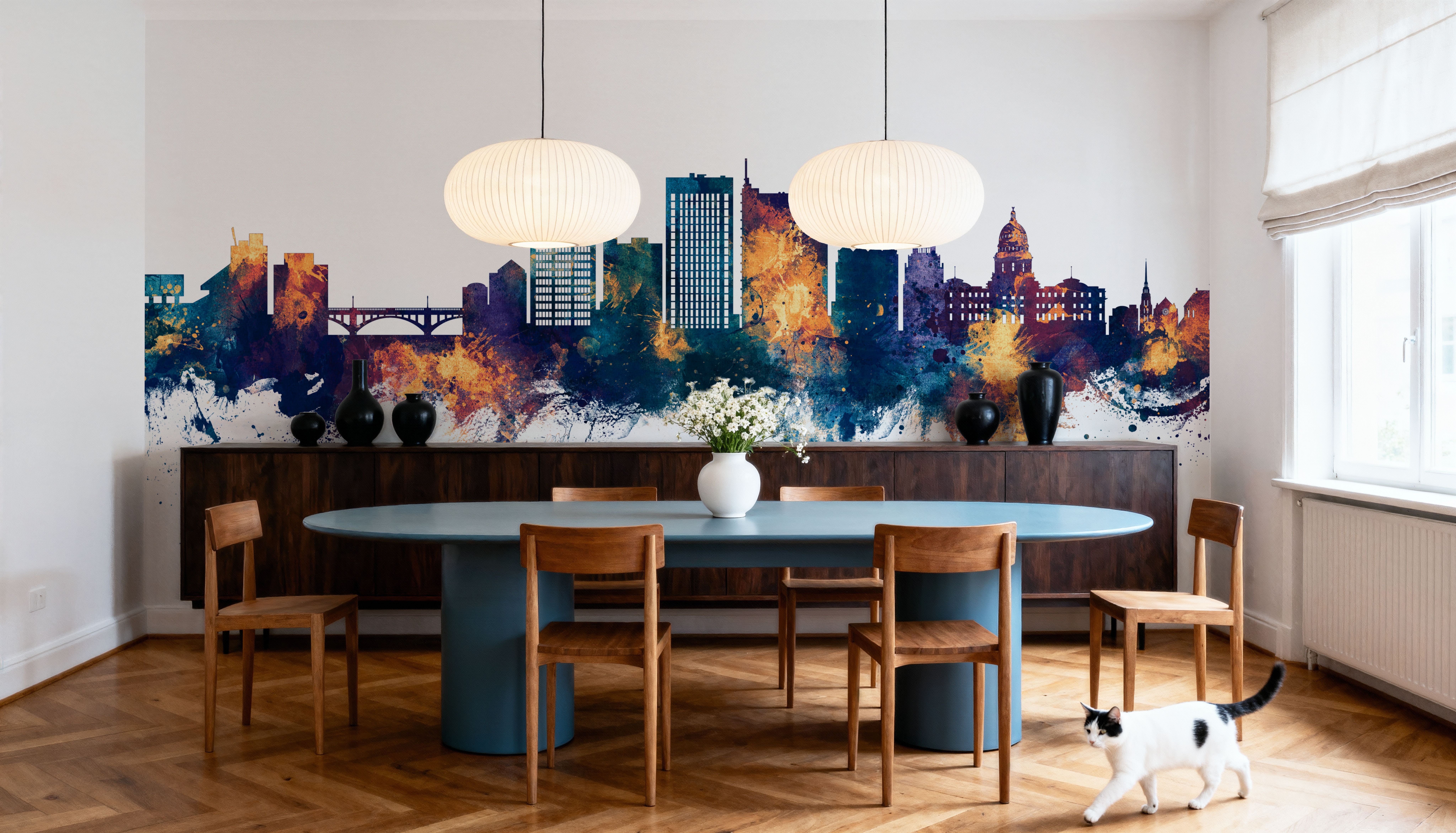 Boise Idaho Skyline Blue & Bronze