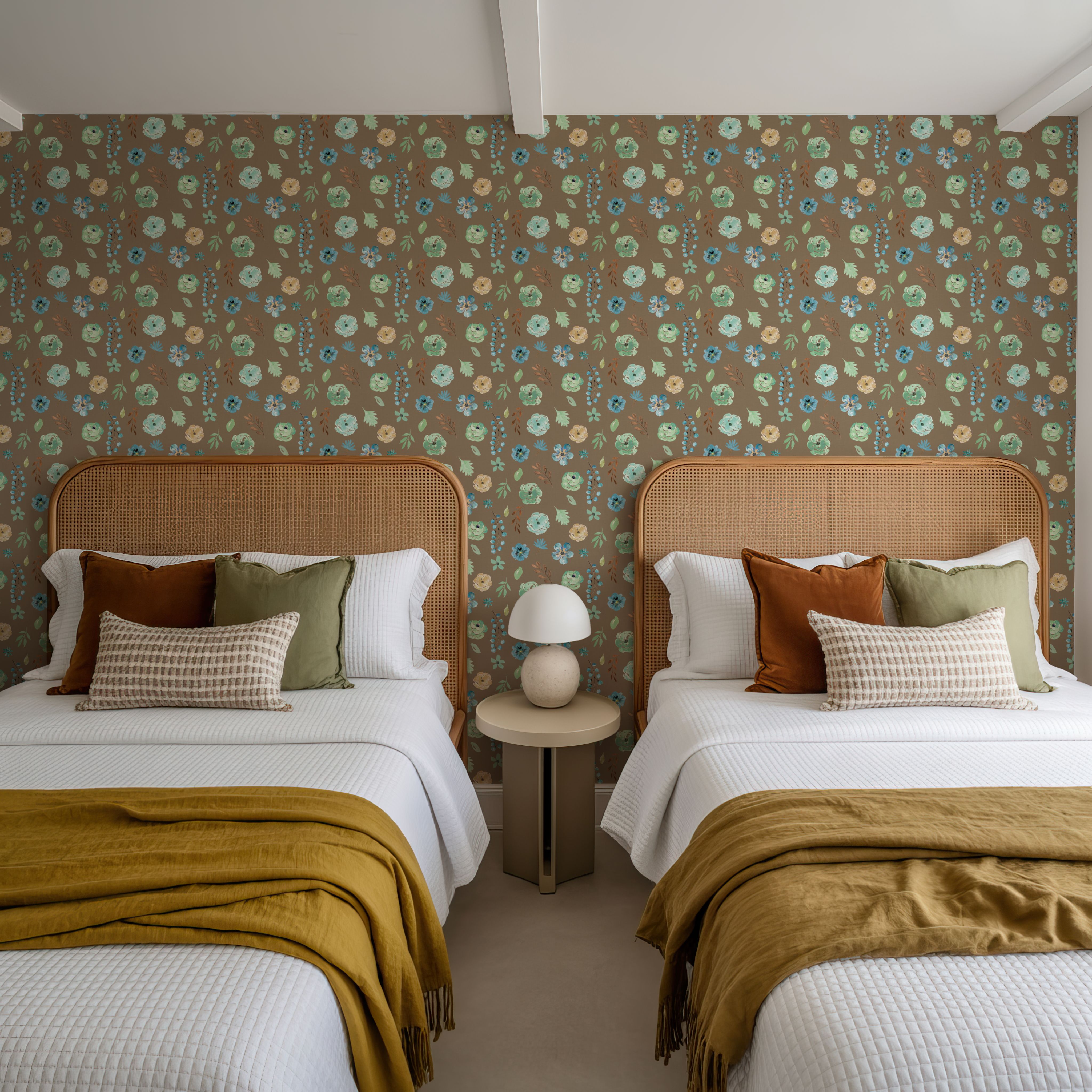 Flutterby Flowers Brown