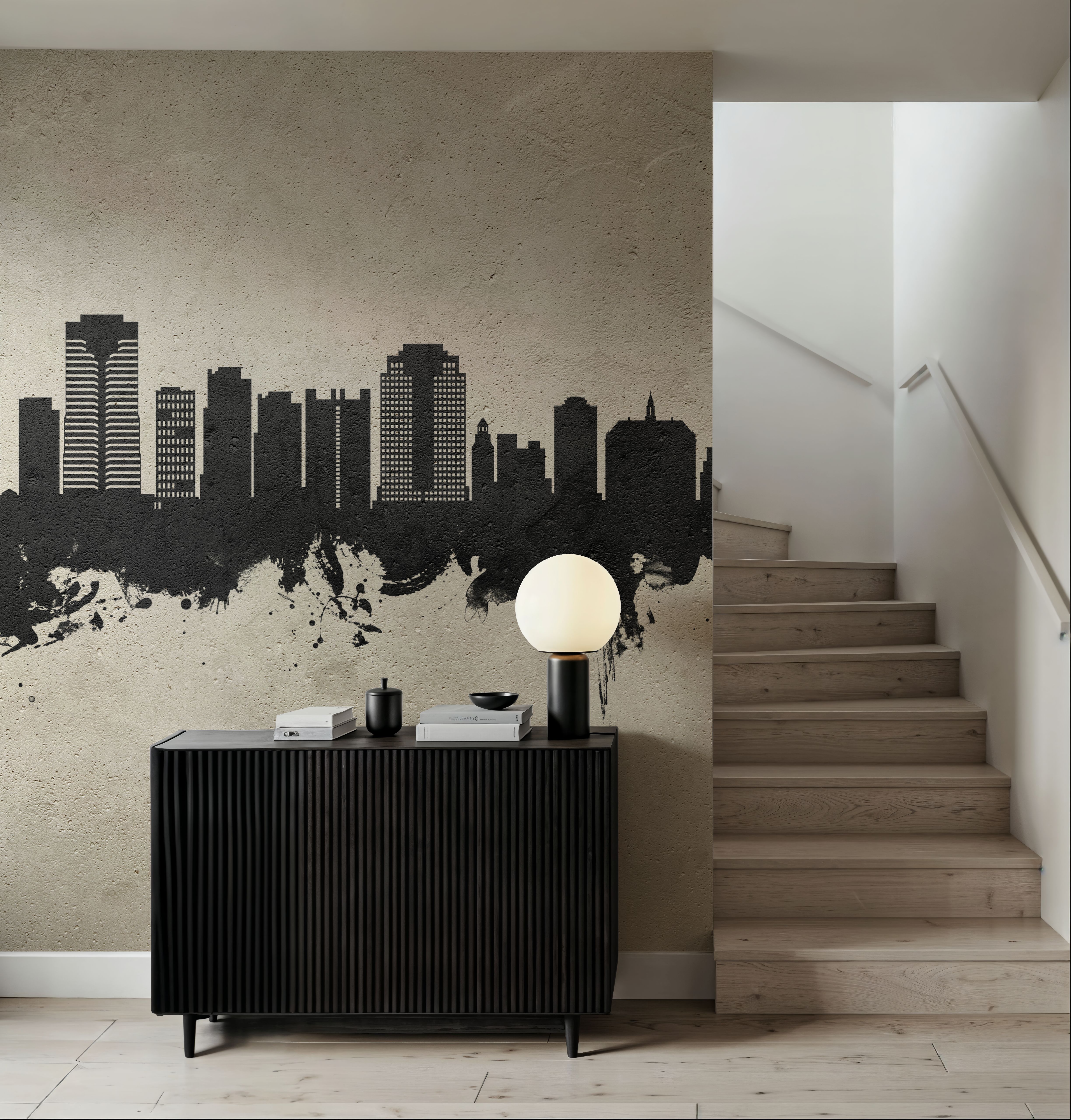 Long Beach California Skyline Concrete