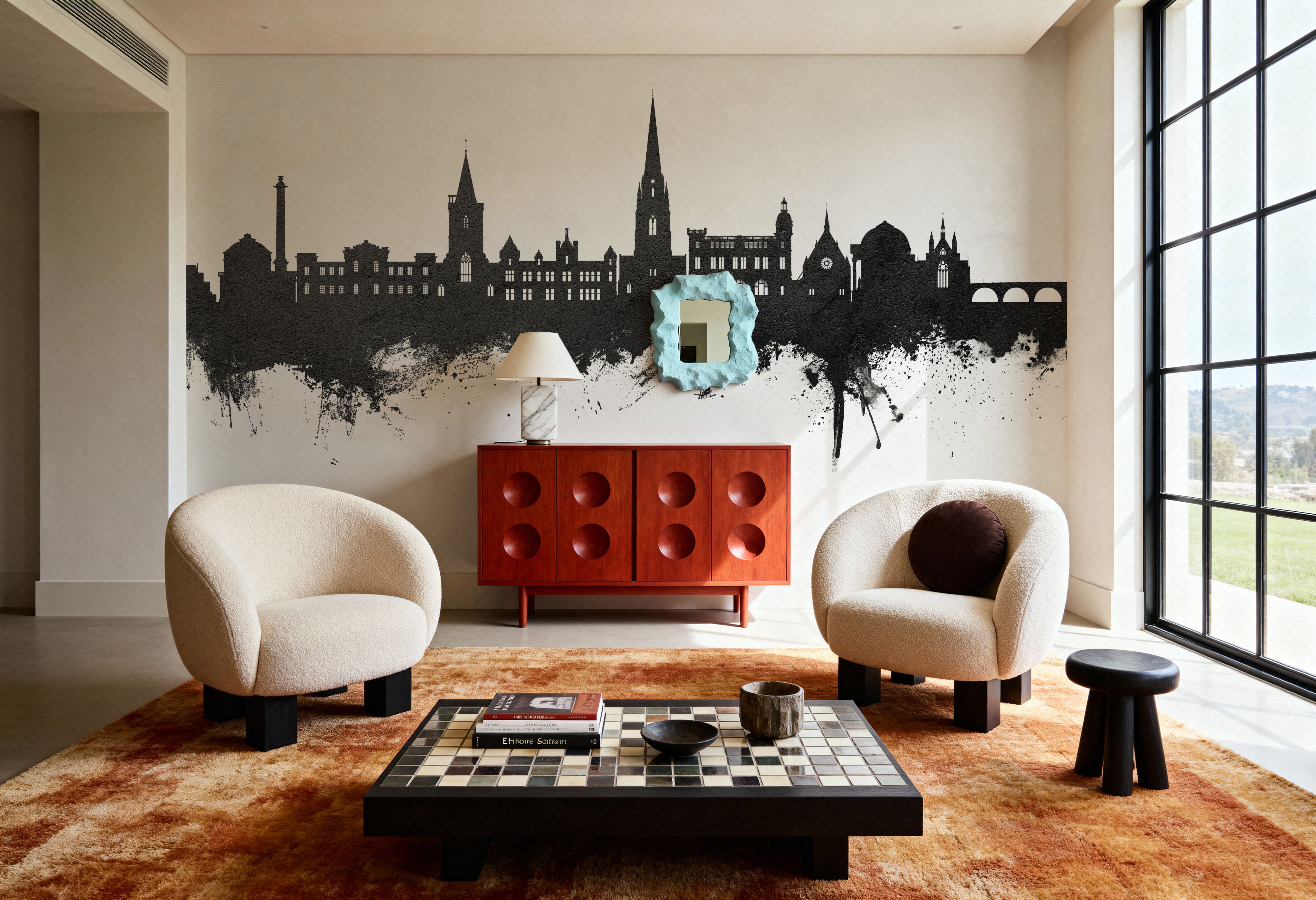 Perth Scotland Skyline Black & White