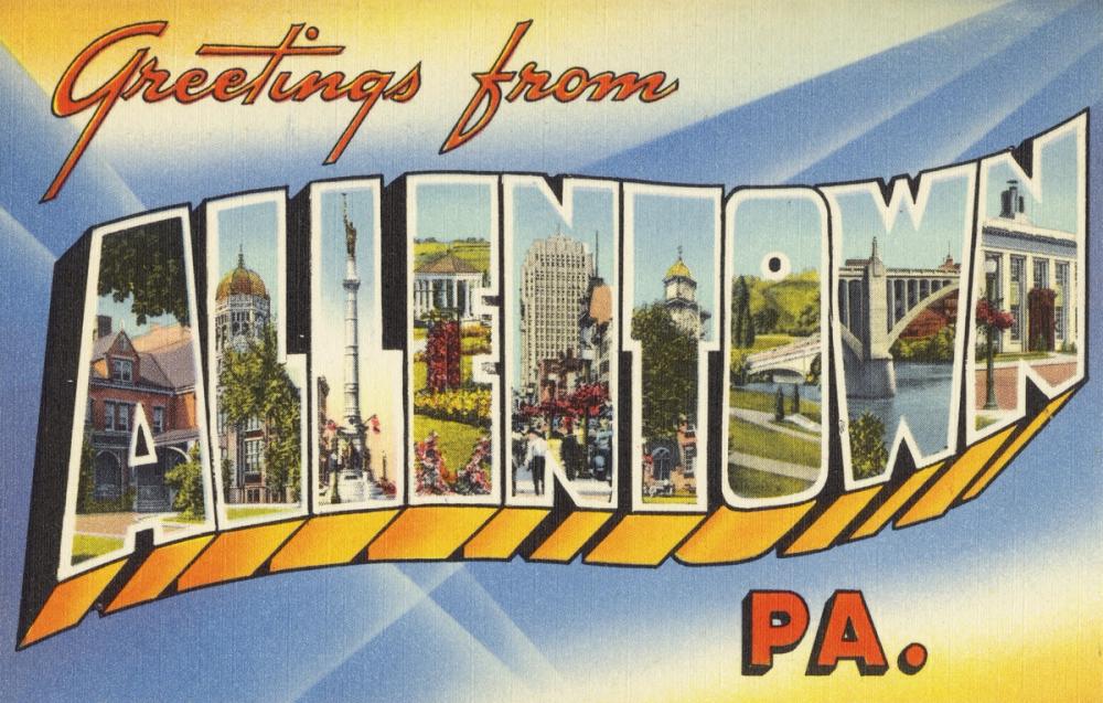 Greetings from Allentown - Screenprint Postcard