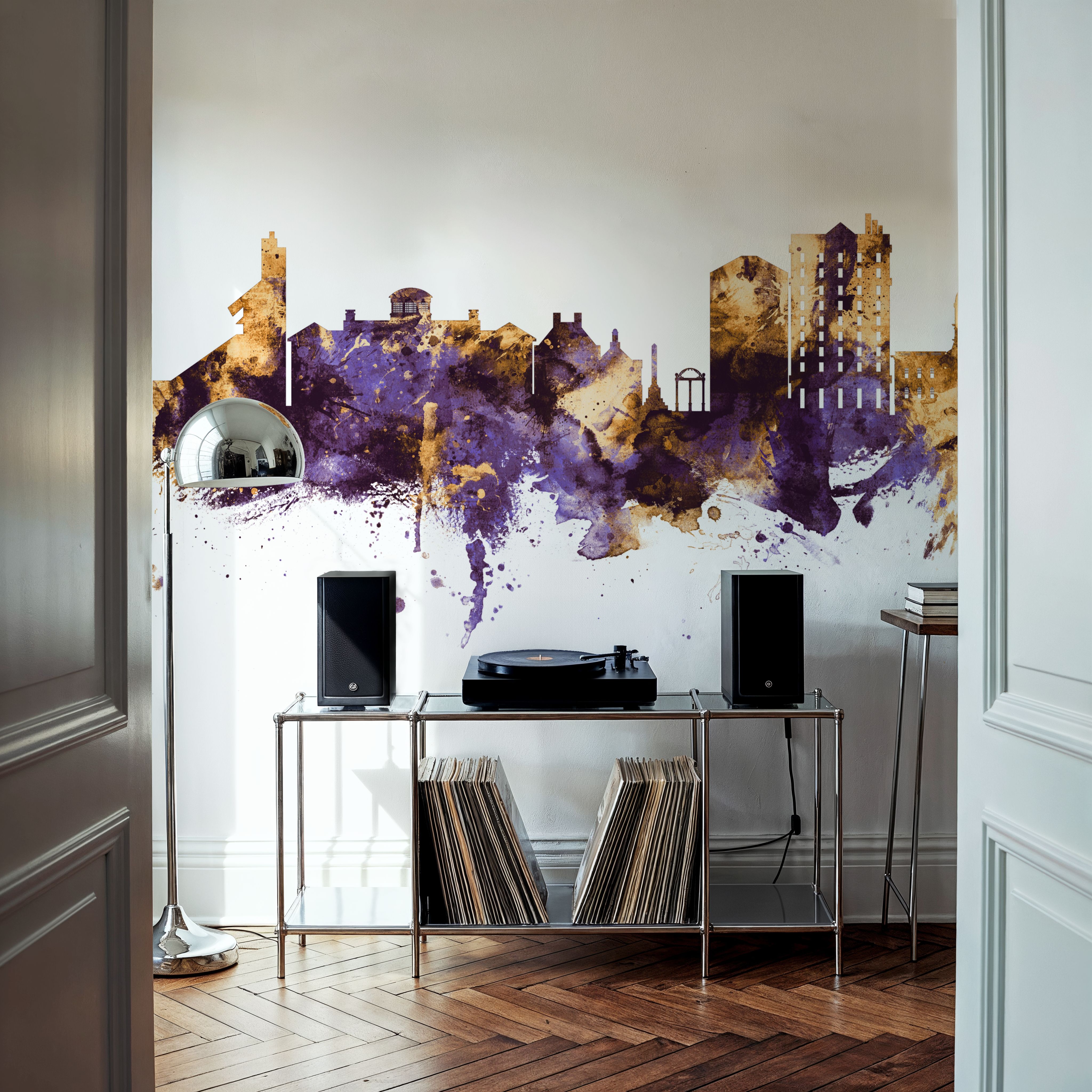 Athens Georgia Skyline Purple & Gold