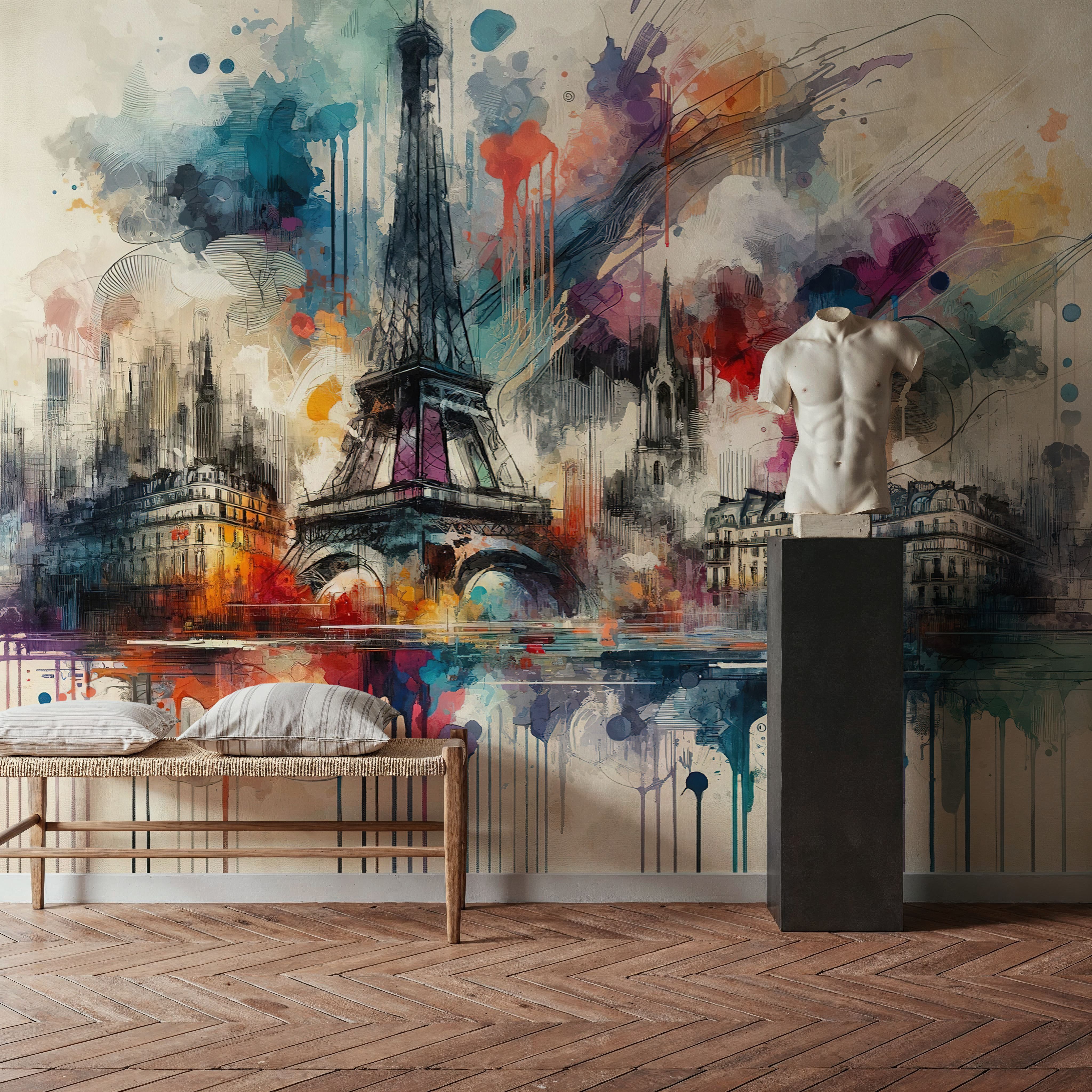 Watercolor Skyline Paris II