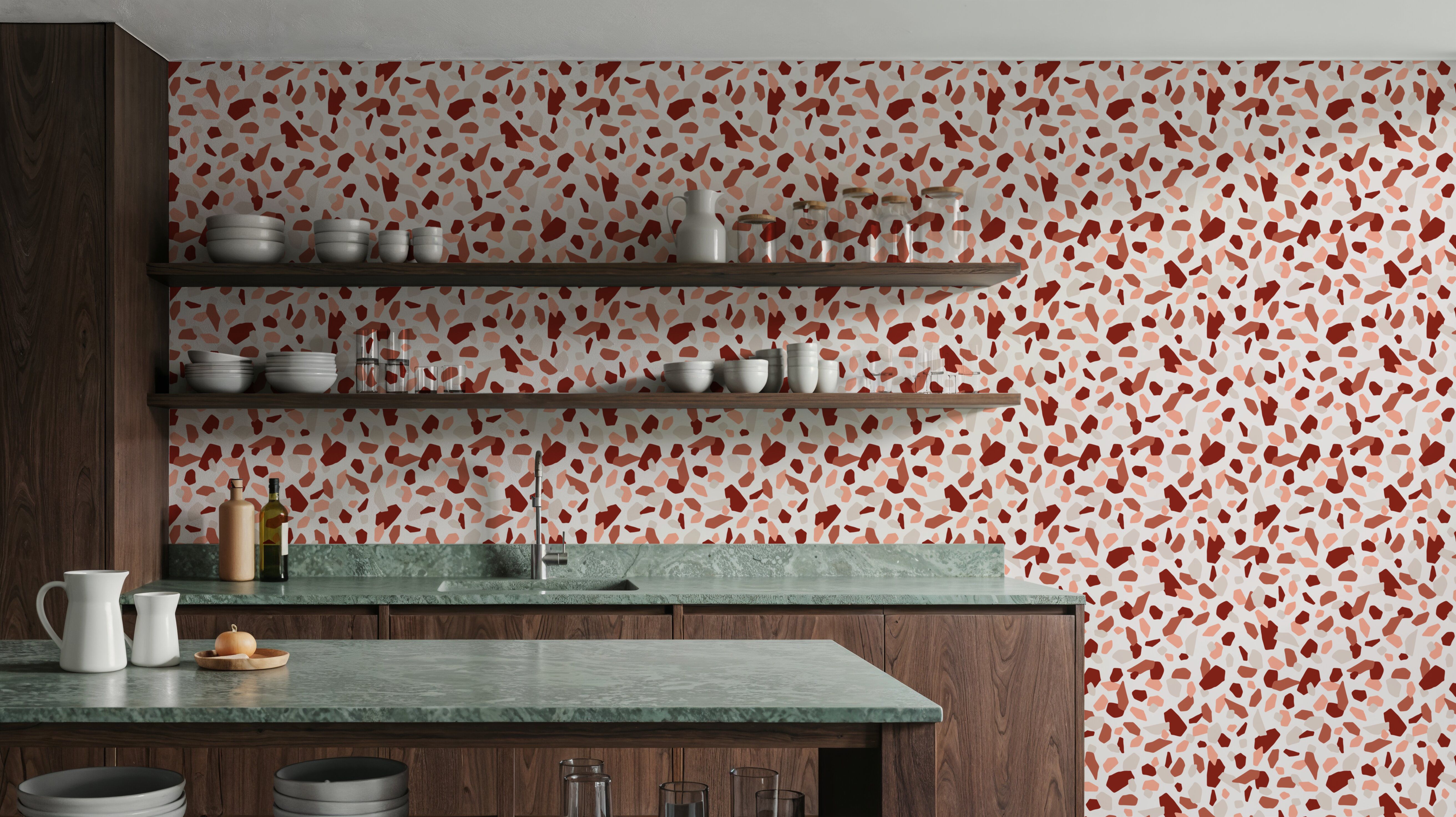 Terrazzo, Pink and Brick
