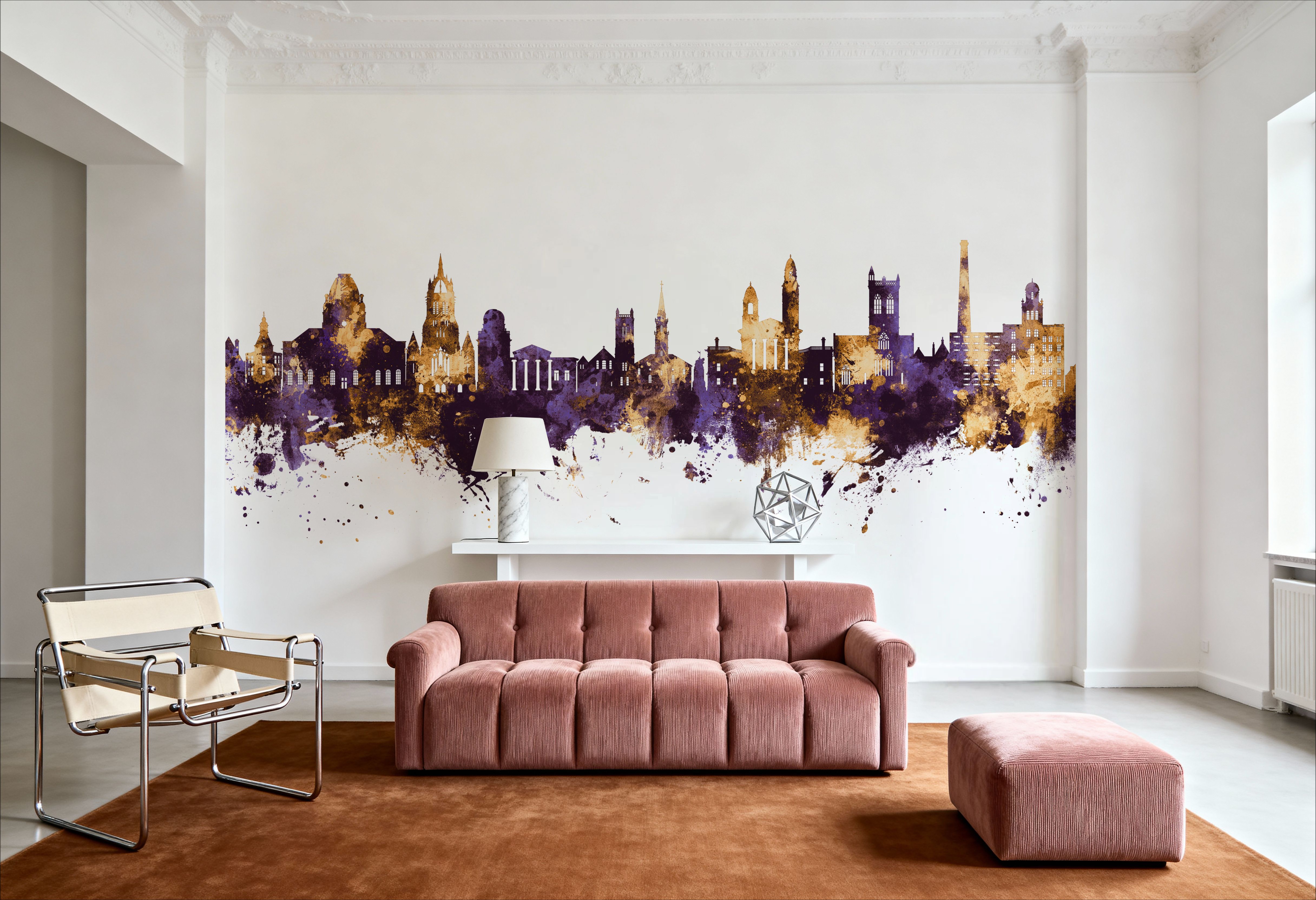 Paisley Skyline Purple & Gold