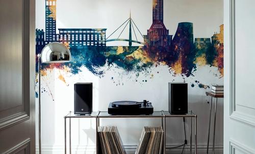 Le Havre France Skyline Blue & Bronze