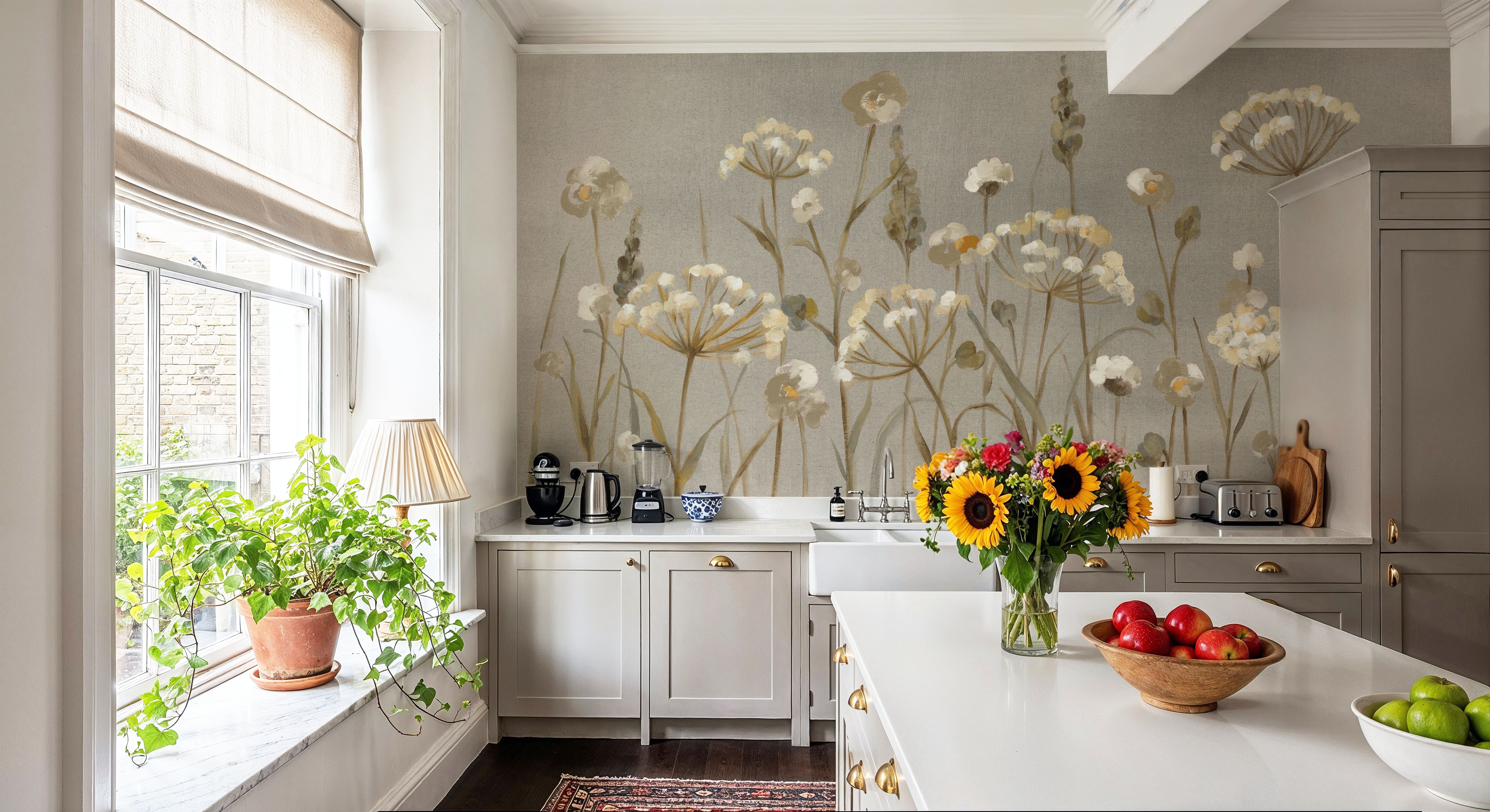 Delicate Garden Neutral Canvas