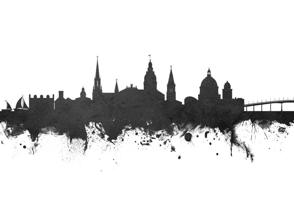 Annapolis Maryland Skyline Black & White