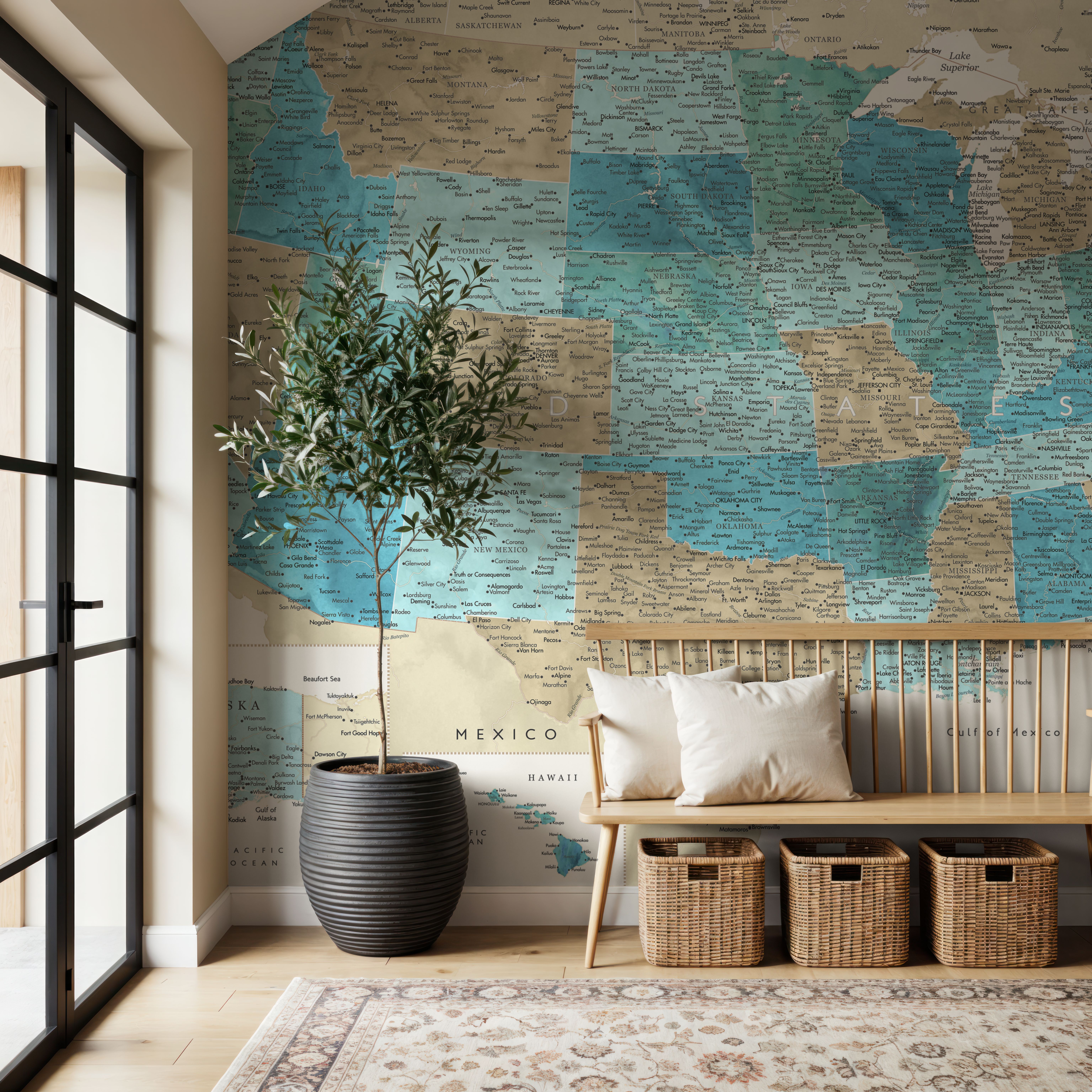 US Map Detailed - Uxia