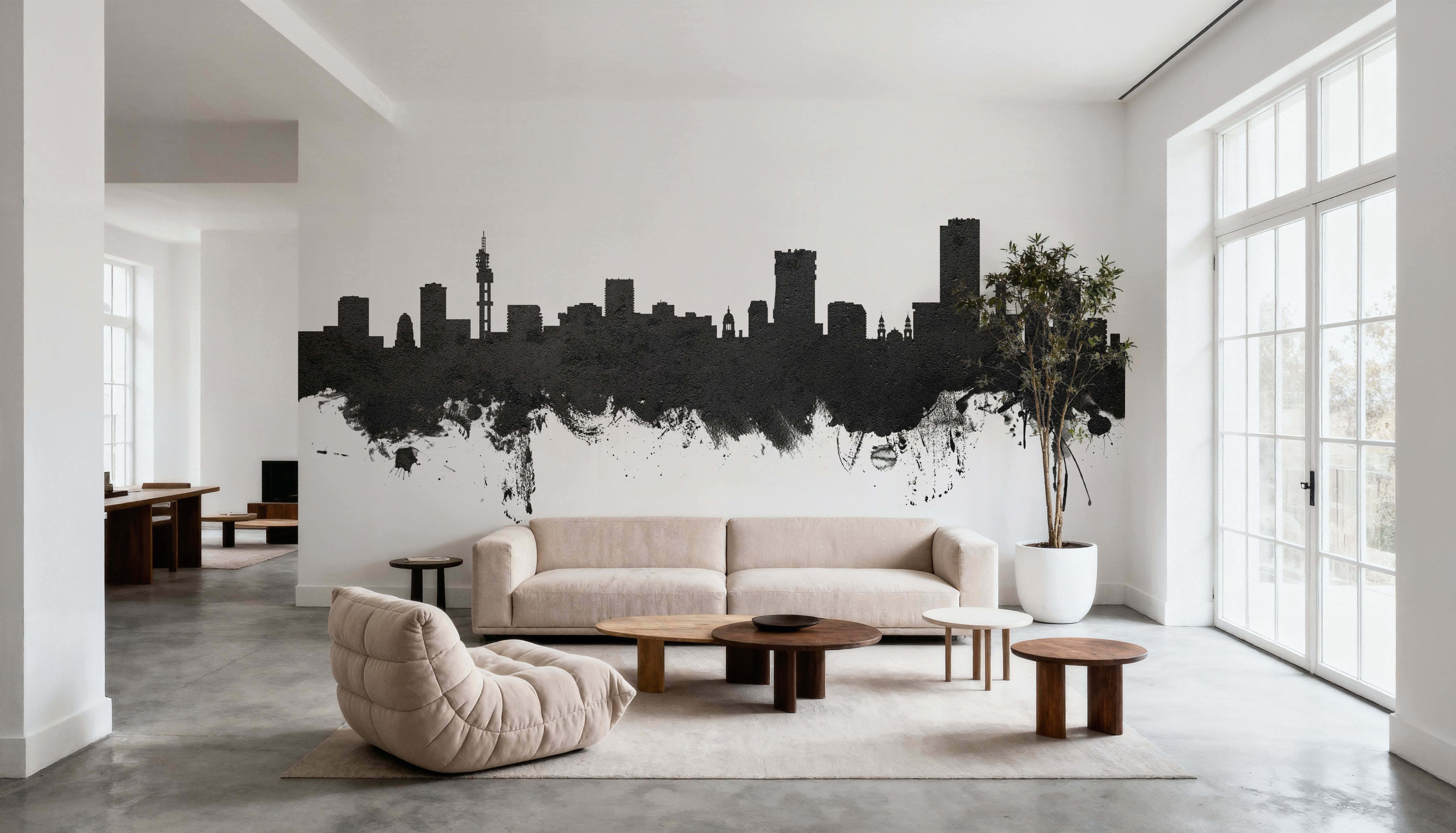 Pretoria South Africa Skyline Black & White, Wallpaper