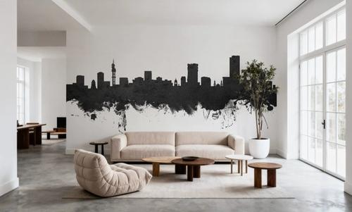 Pretoria South Africa Skyline Black & White