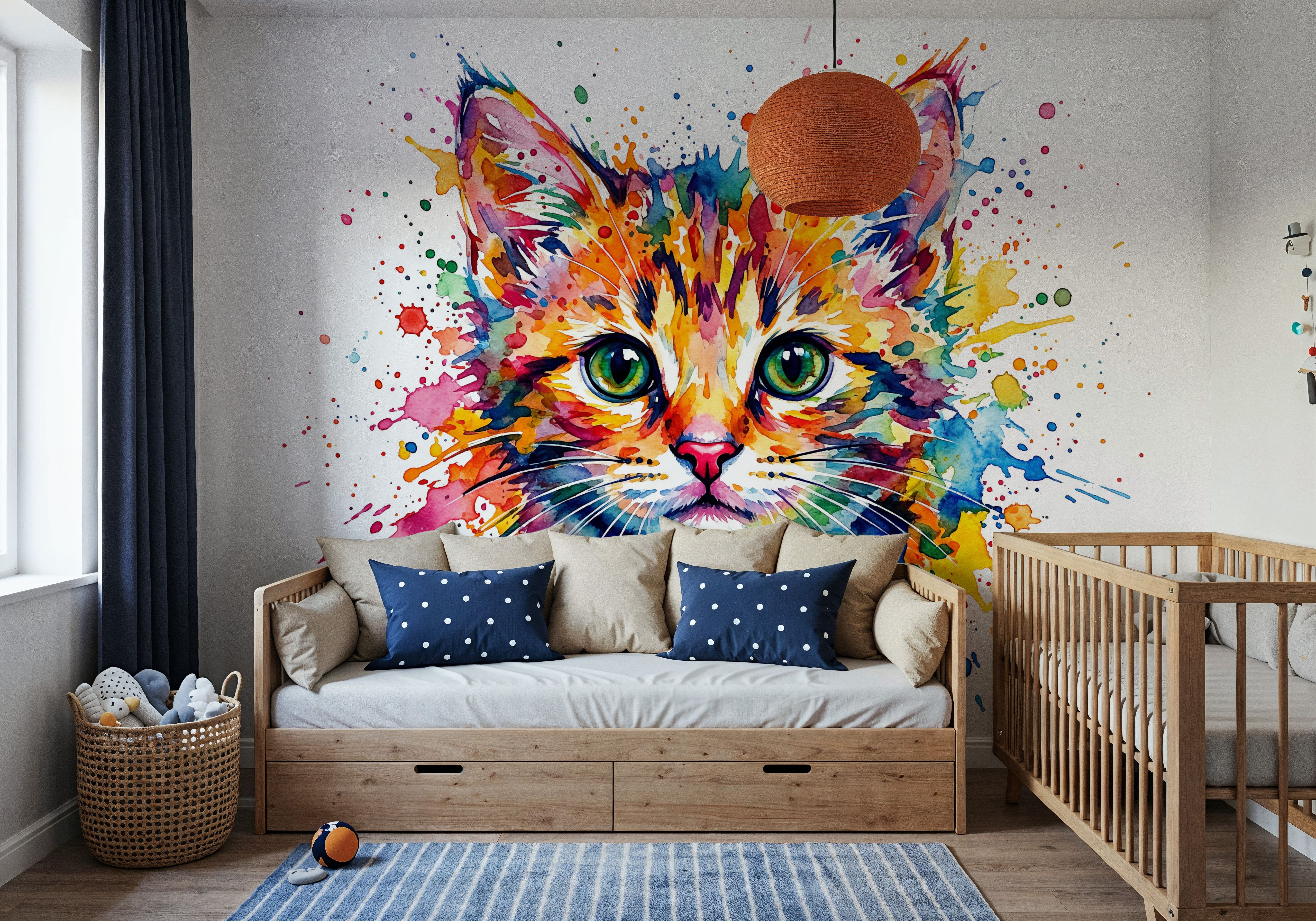 Kitten - Watercolor Spirit Animals Series, Tapet