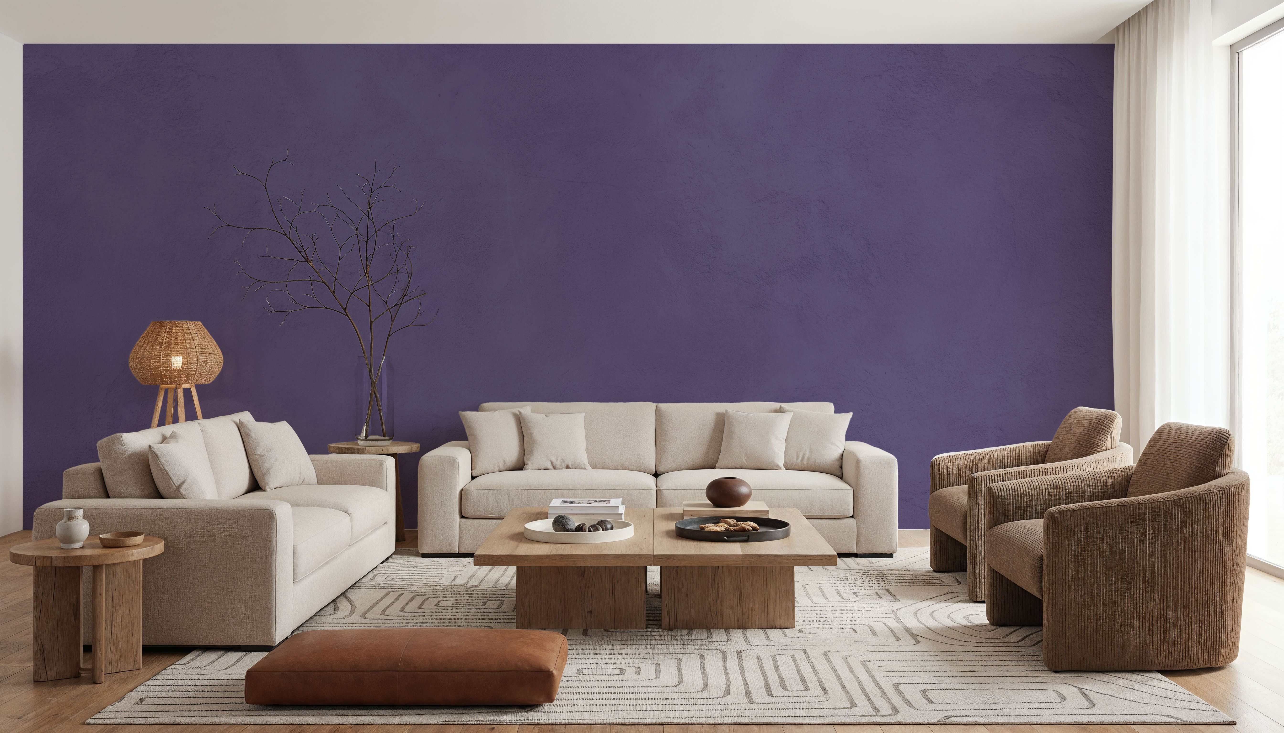 Tuscan Clay, Purple, Wallpaper