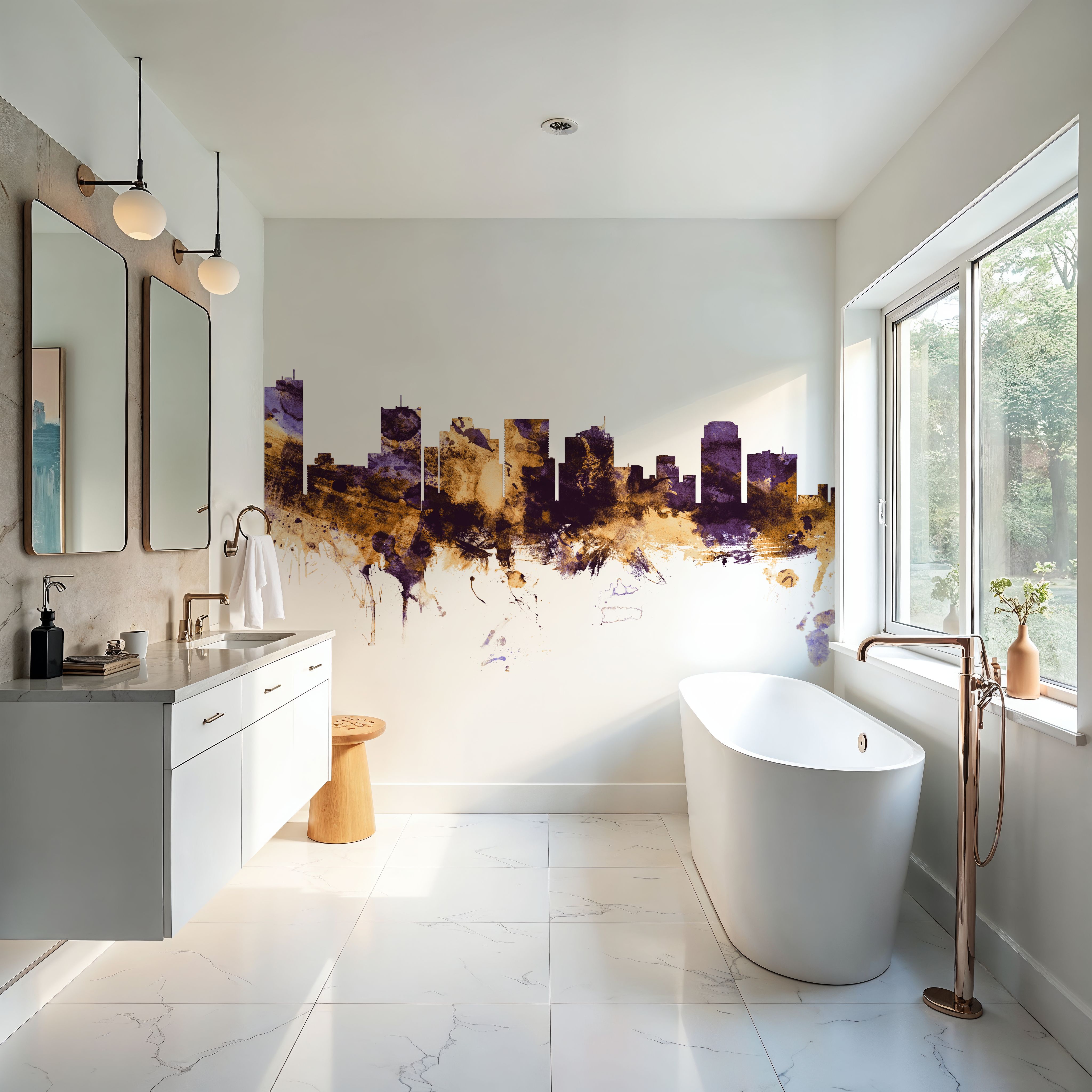 Phoenix Skyline Purple & Gold