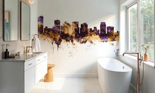 Phoenix Skyline Purple & Gold