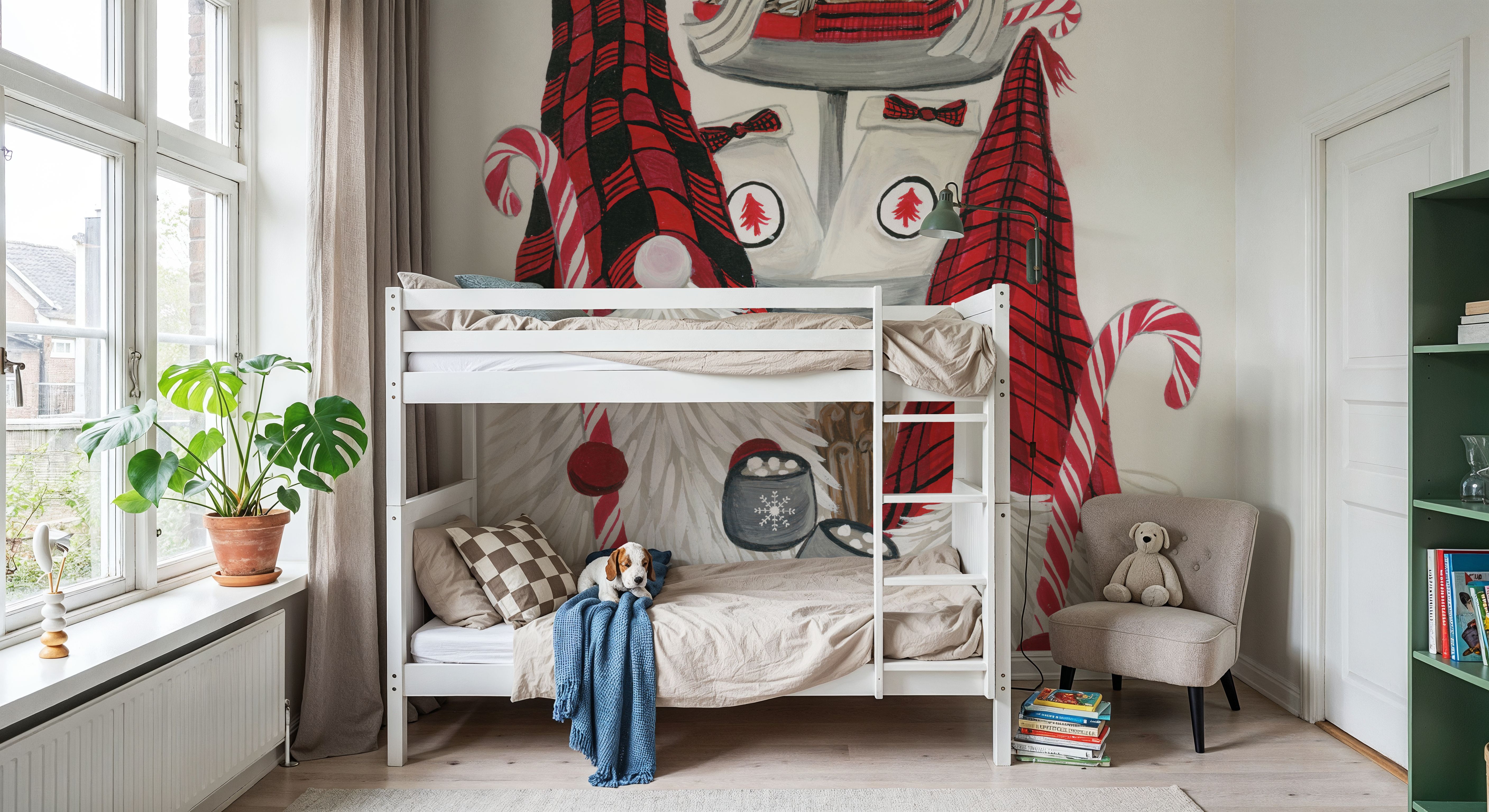 Christmas Gnomes Cocoa Party I, Wallpaper