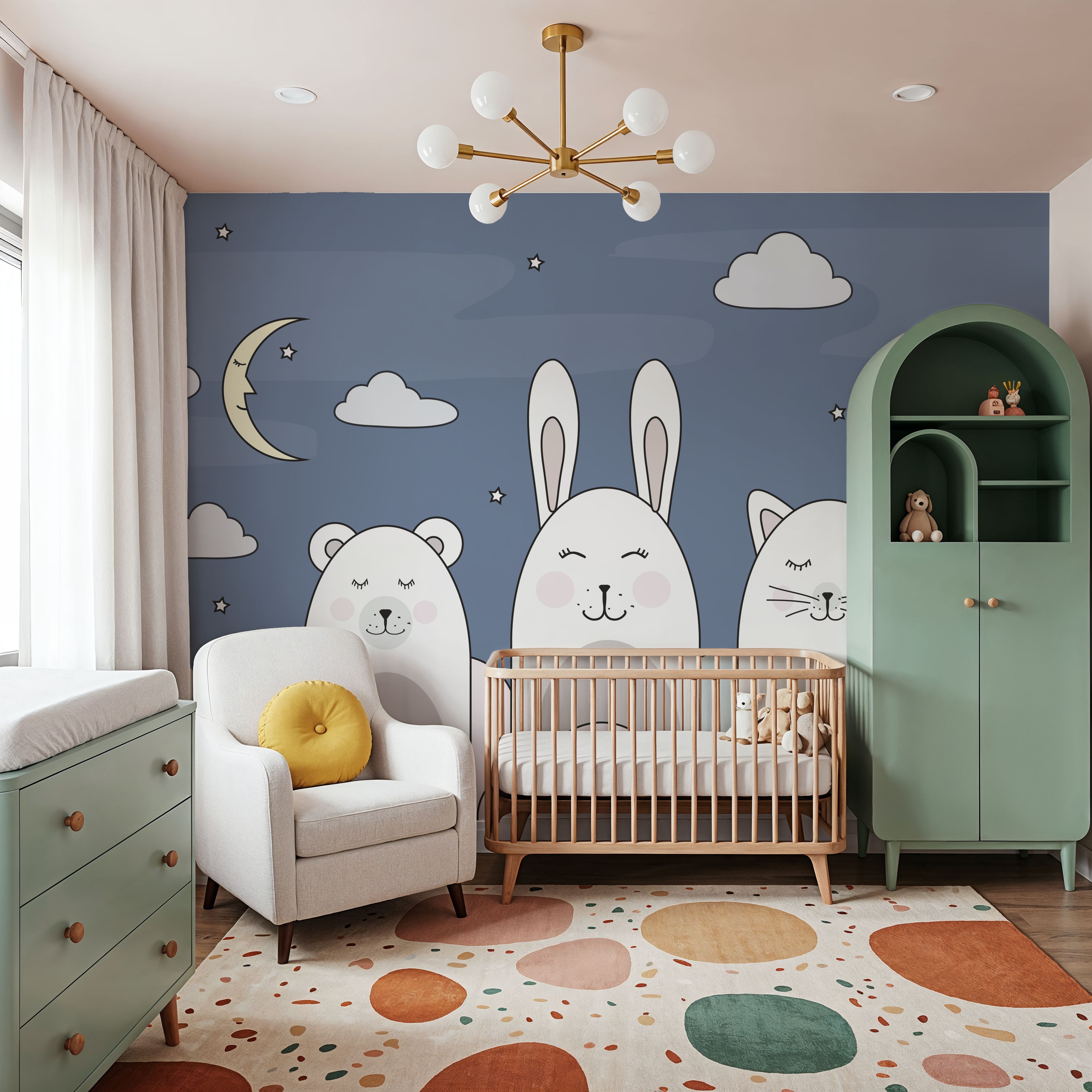 Sleeping Bunny Blue