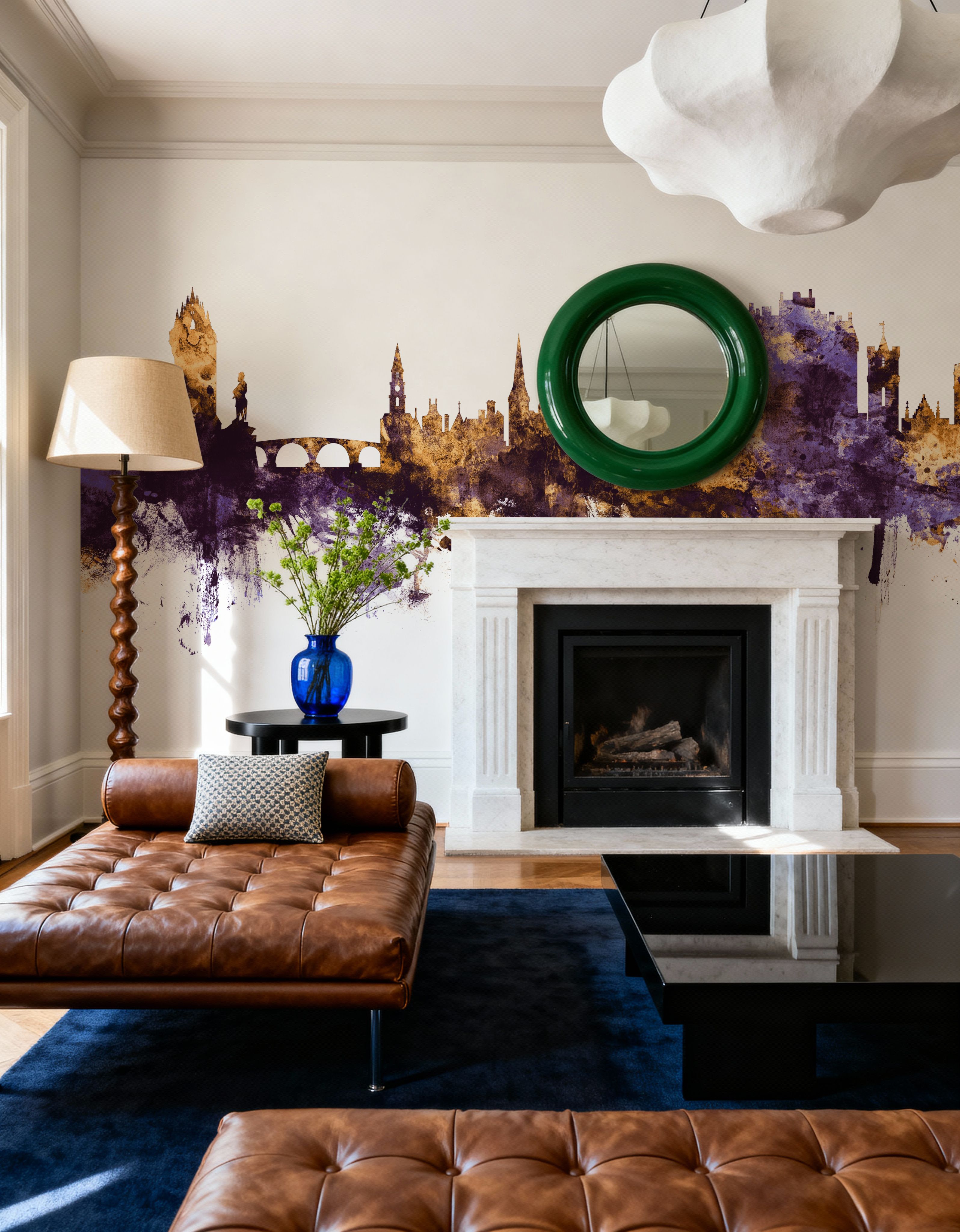 Stirling Scotland Skyline Purple & Gold