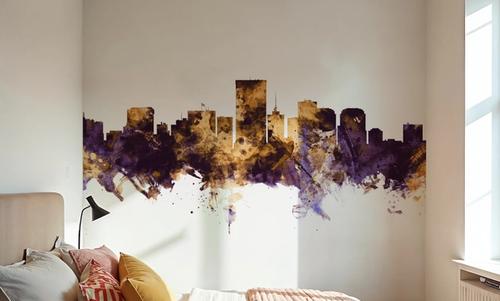 Richmond Virginia Skyline Purple & Gold