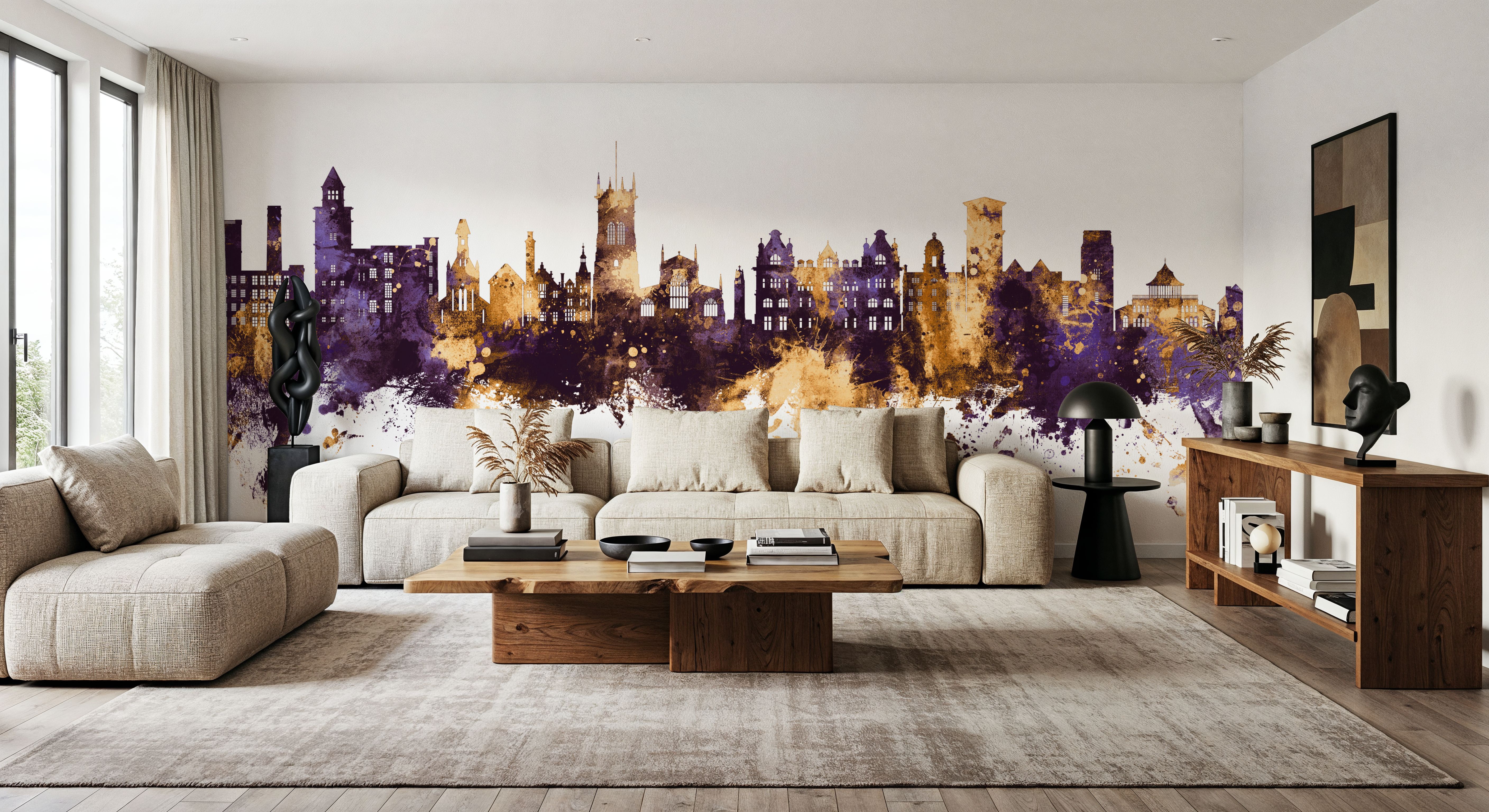 Wigan England Skyline Purple & Gold 