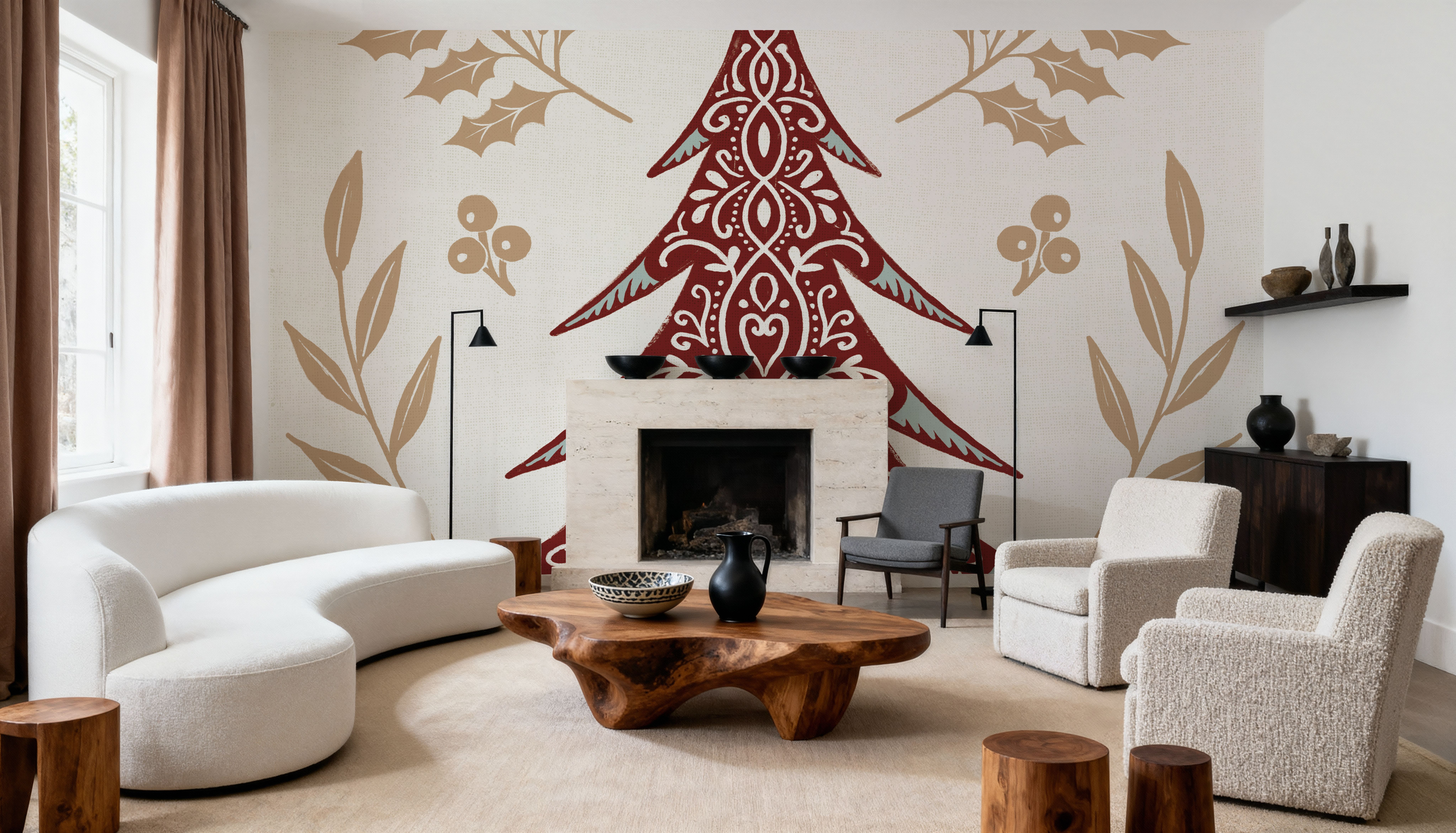 Wall Mural - Holiday Form IX Color - Offices - Wallism US - Premium, Textured or Peel & Stick