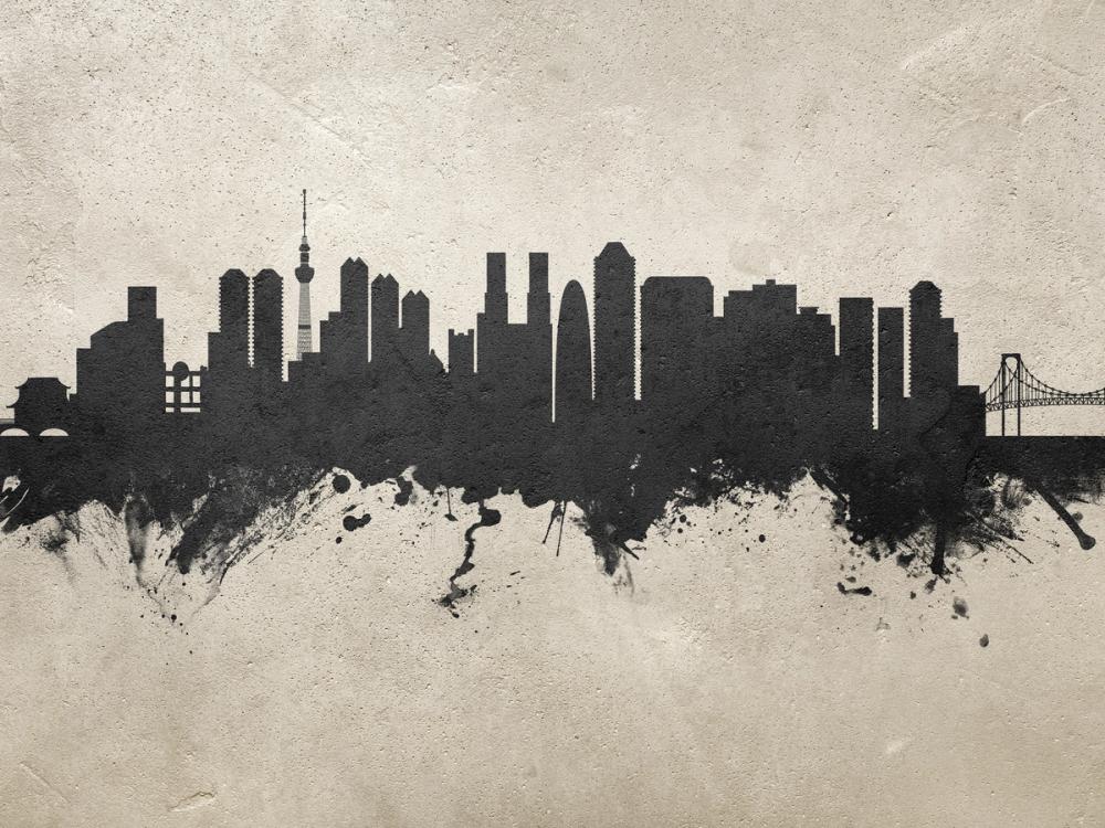 Tokyo Japan Skyline Concrete